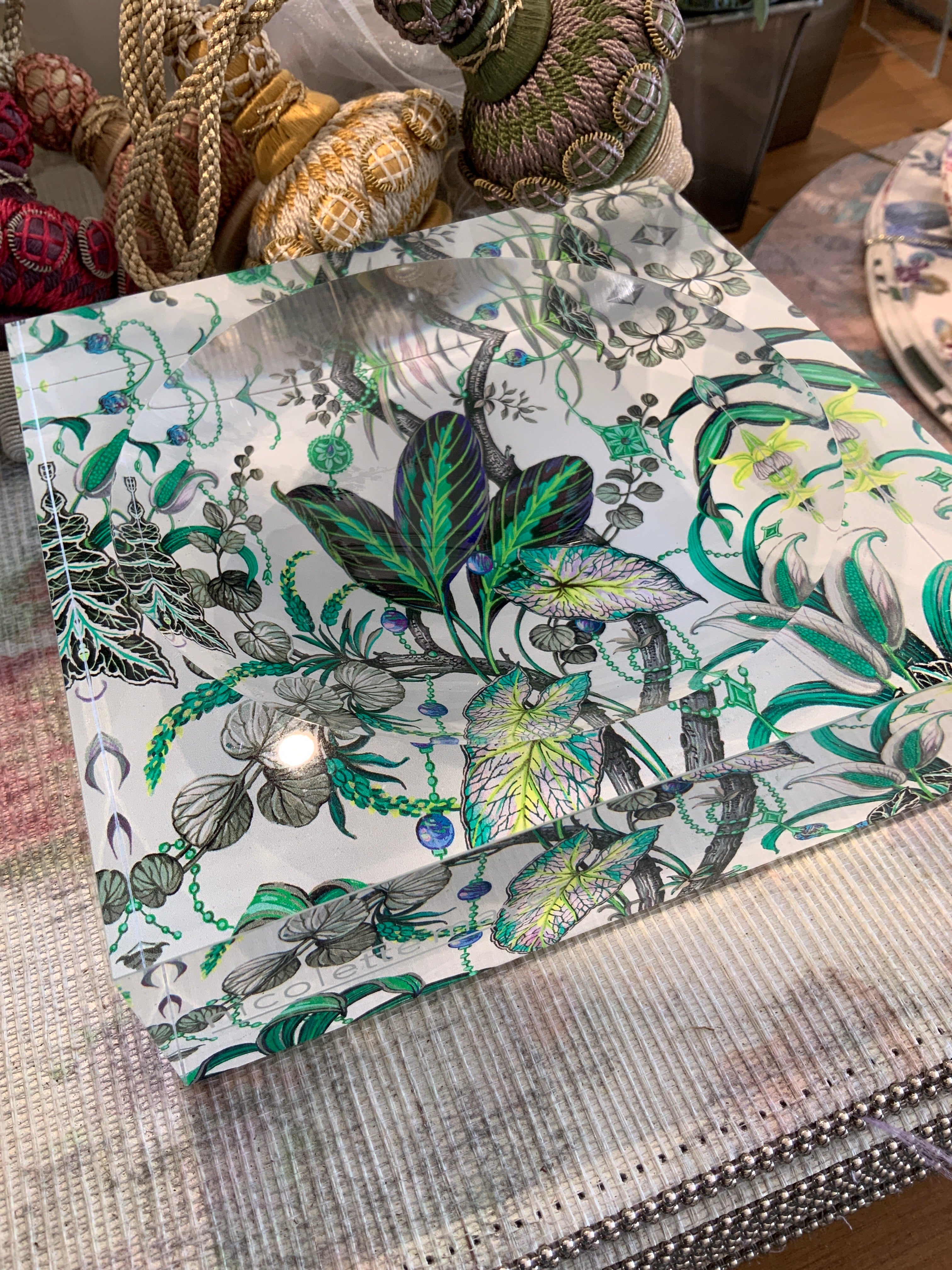 Amazonia Tourmaline Acrylic Candy Catchall Dish