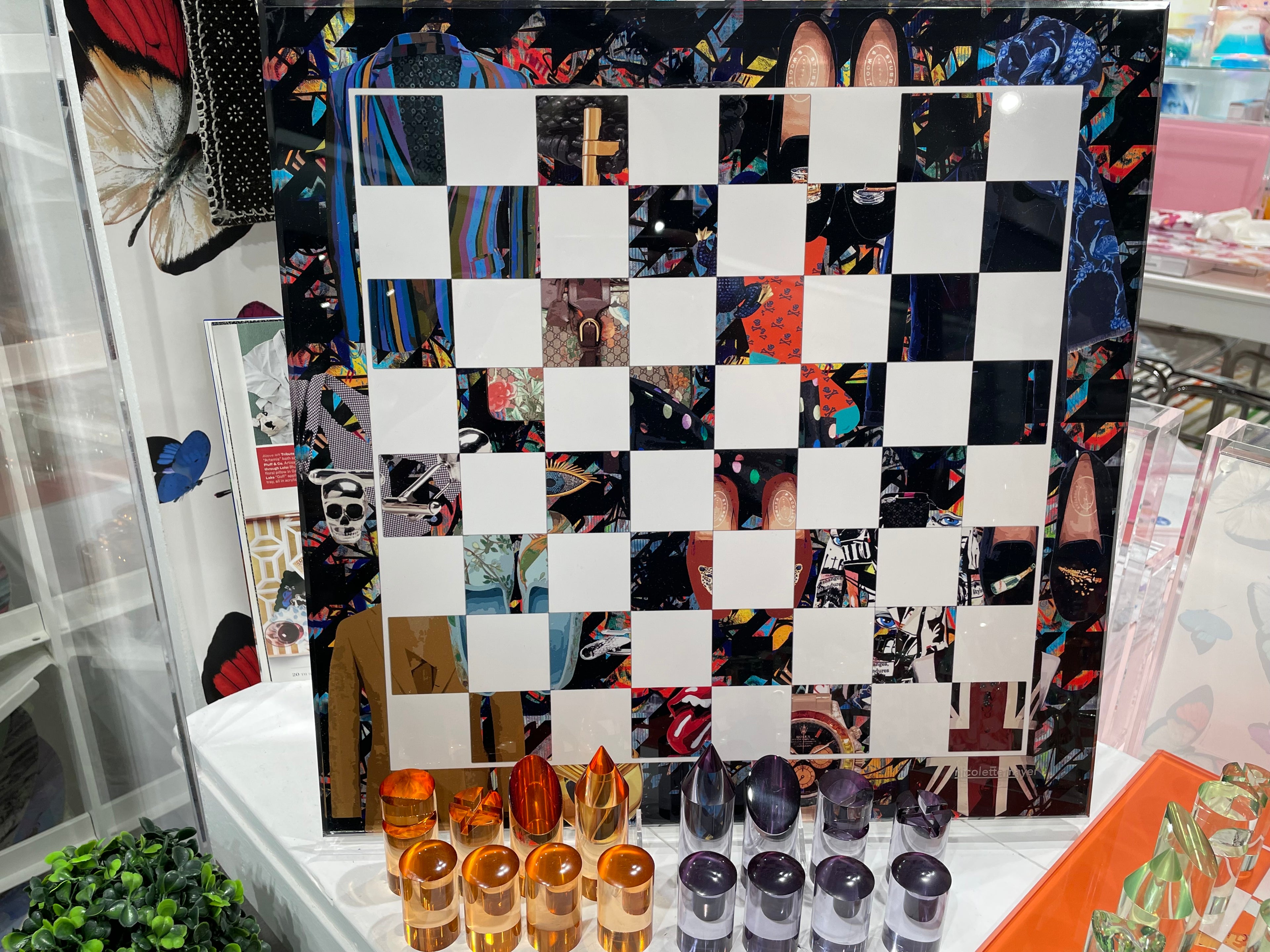 Bougie Men Metal Acrylic Chess