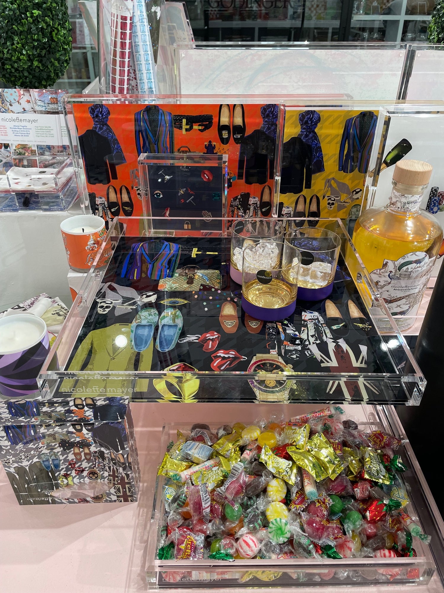Bougie Men Square Acrylic Tray