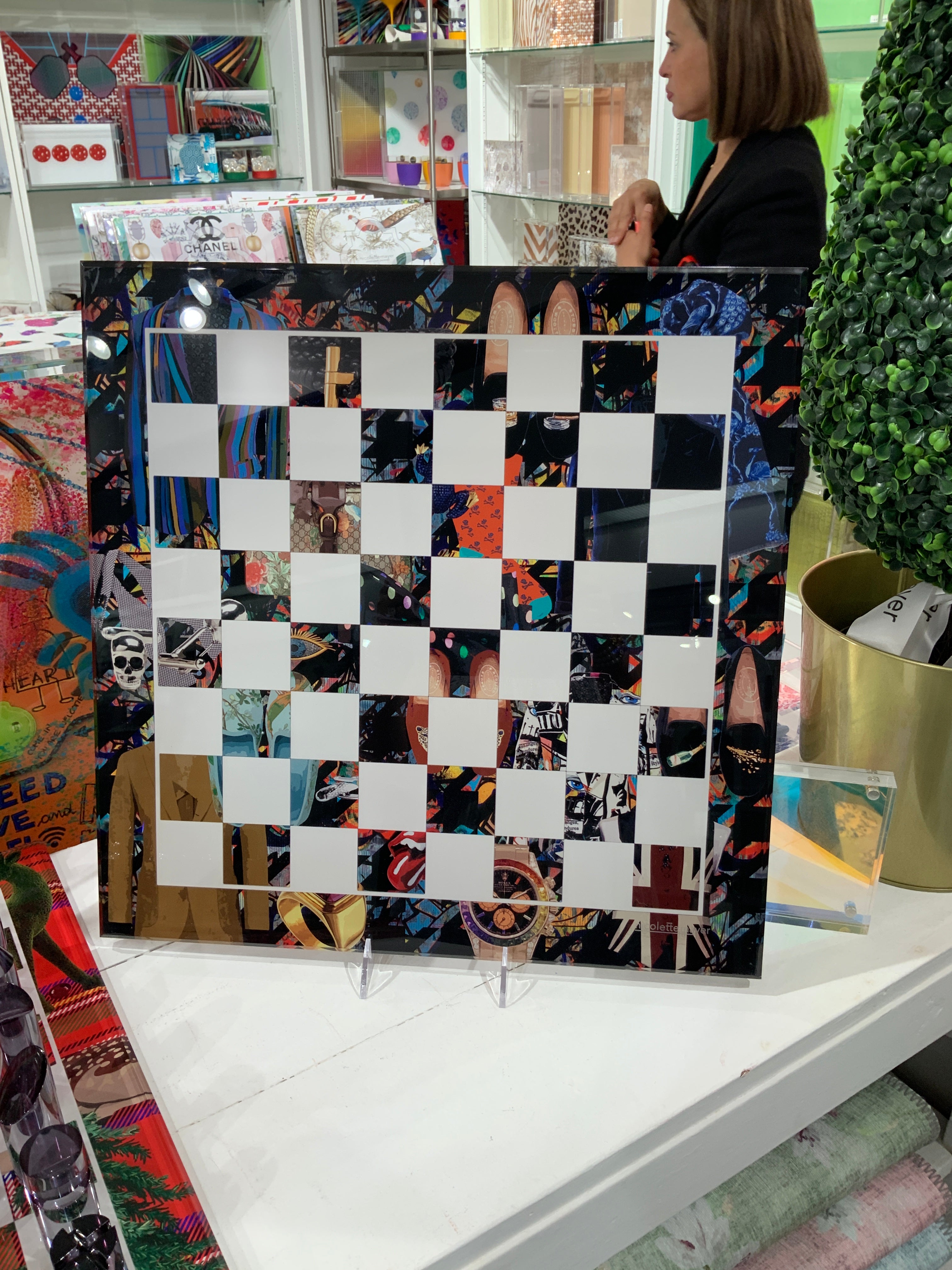 Bougie Men Metal Acrylic Chess