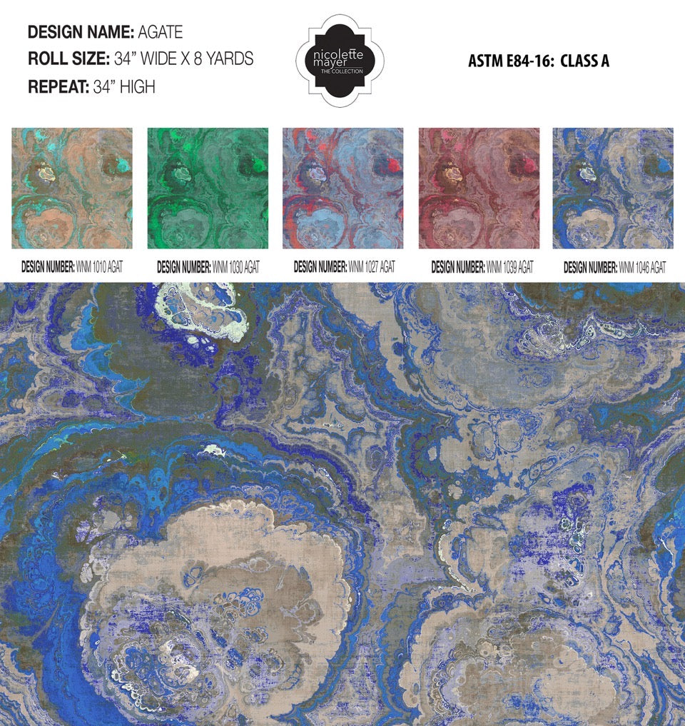 Agate Taupe Grasscloth Printed Wallpaper