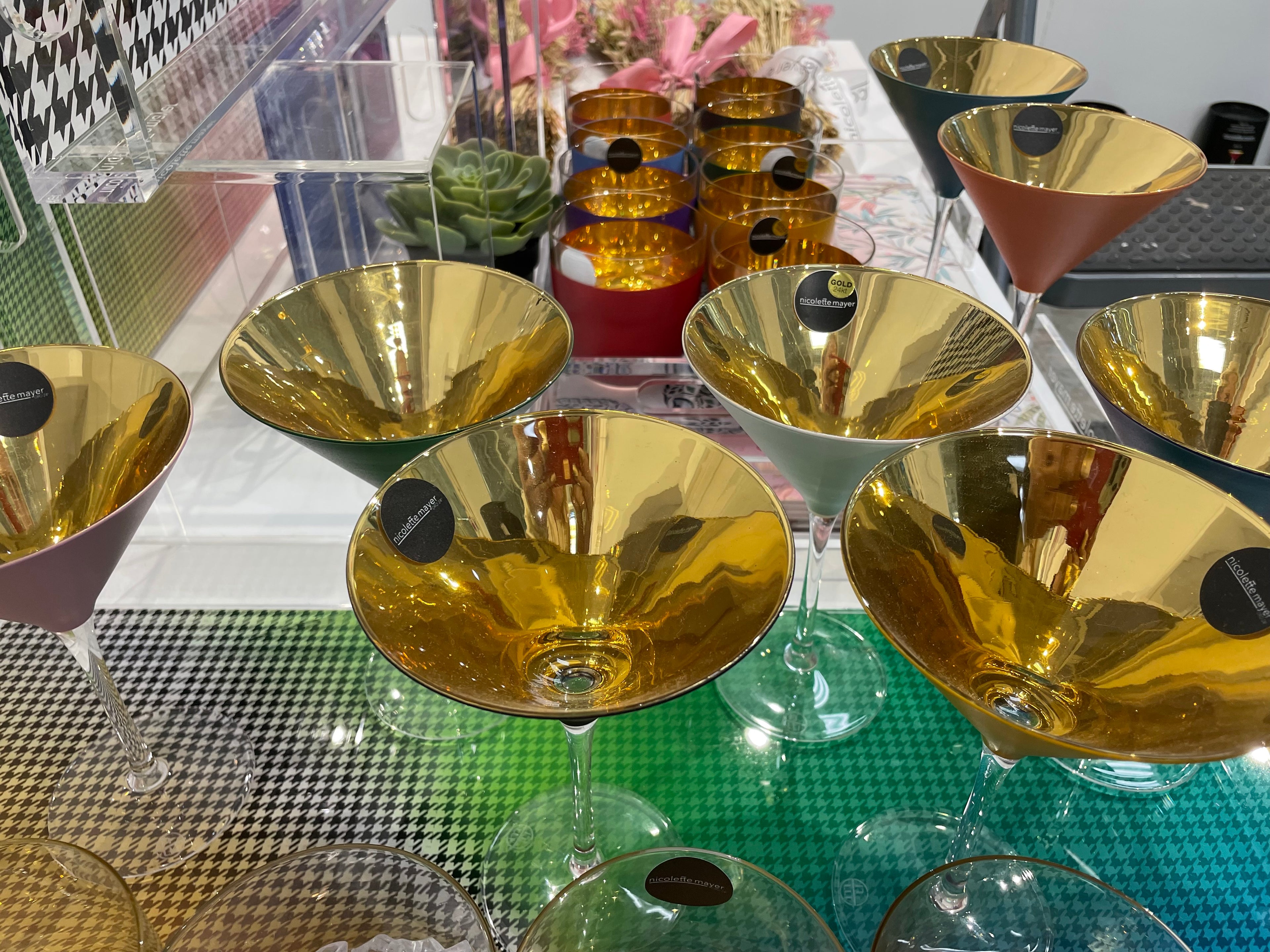 ORO24k Martini Crystal 24k Glass, Set of 2