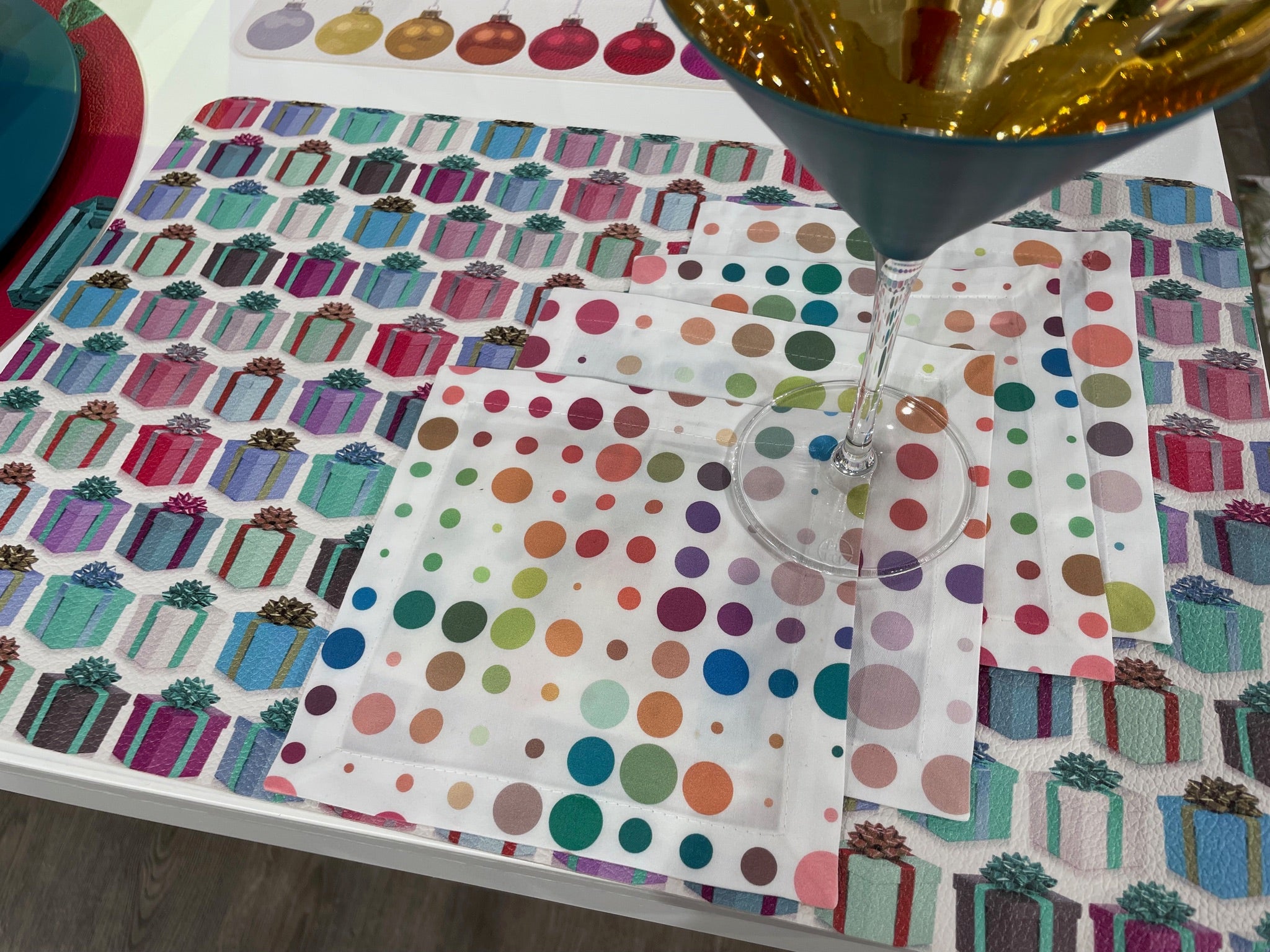 Mod Confetti Cotton Sateen Cocktail Napkins