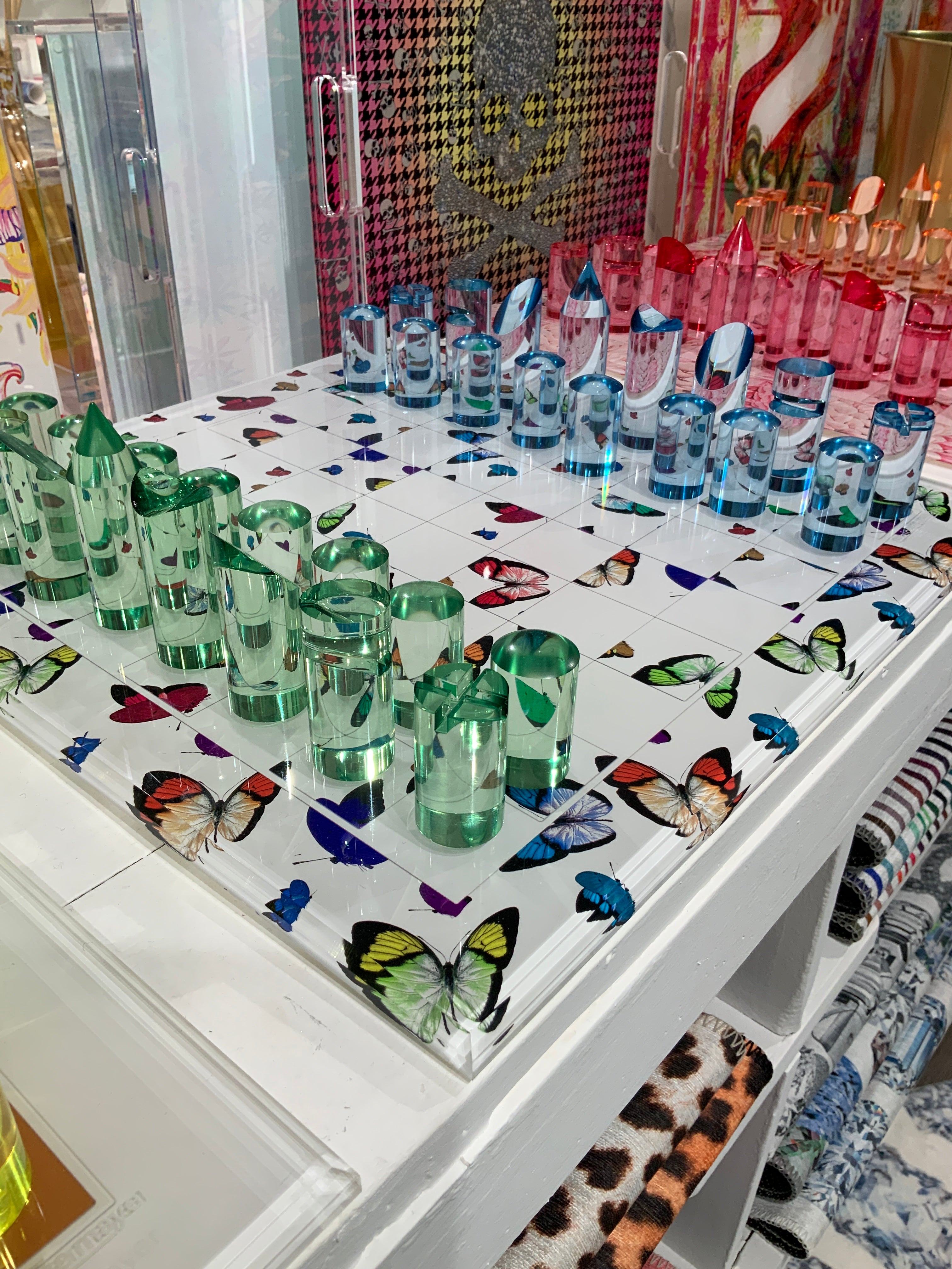 Butterflies Original Acrylic Chess