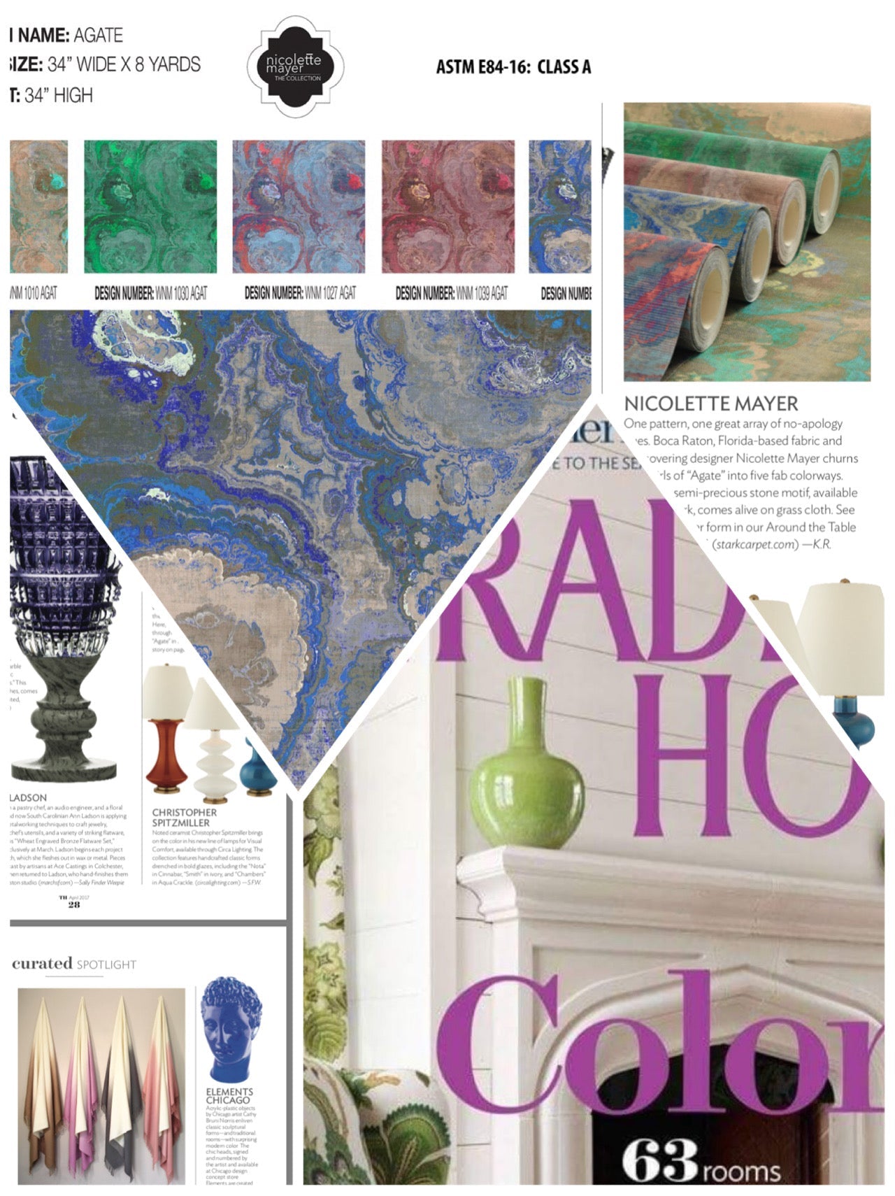 Agate Taupe Grasscloth Printed Wallpaper