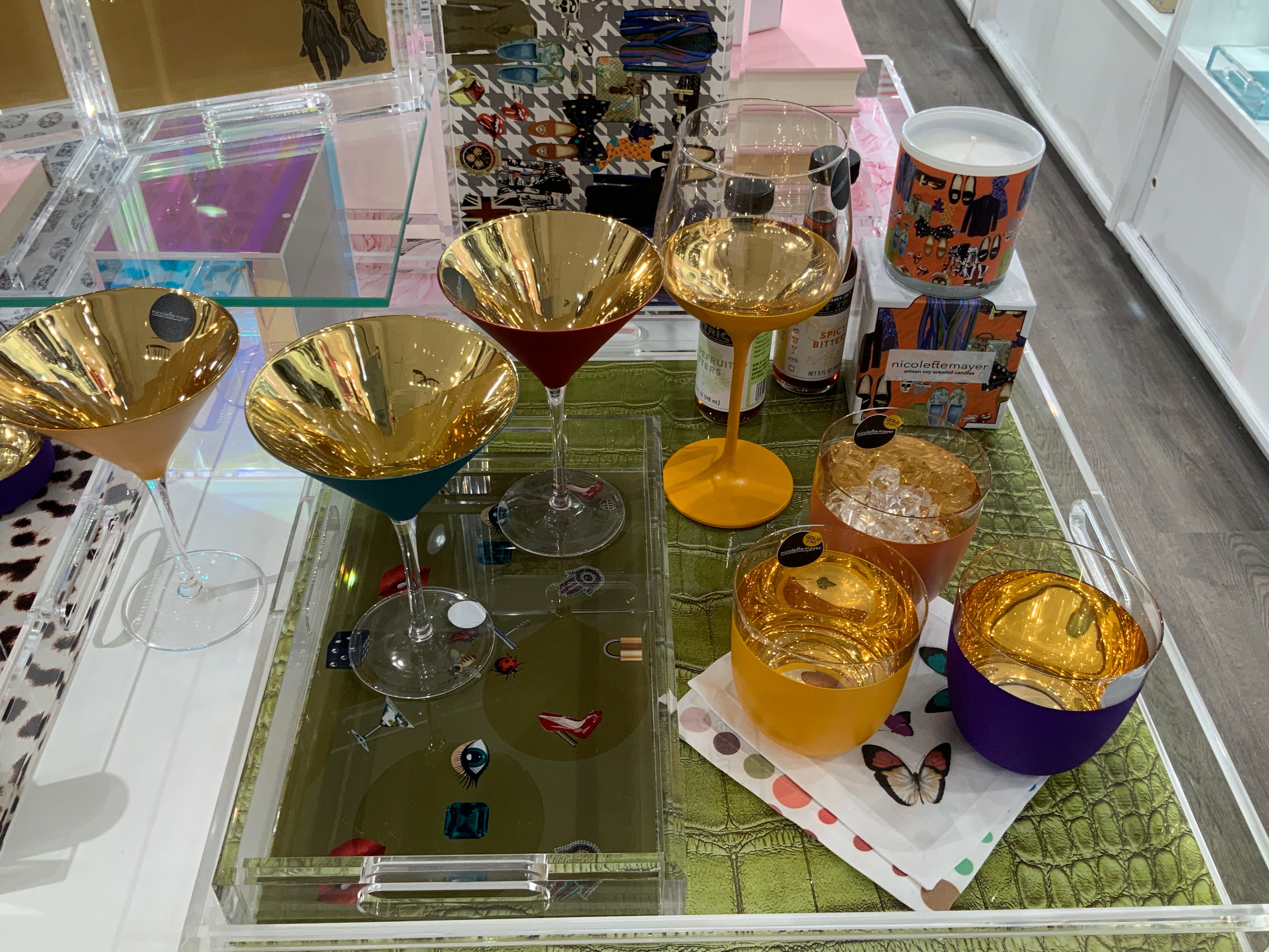 ORO24k Martini Crystal 24k Glass, Set of 2