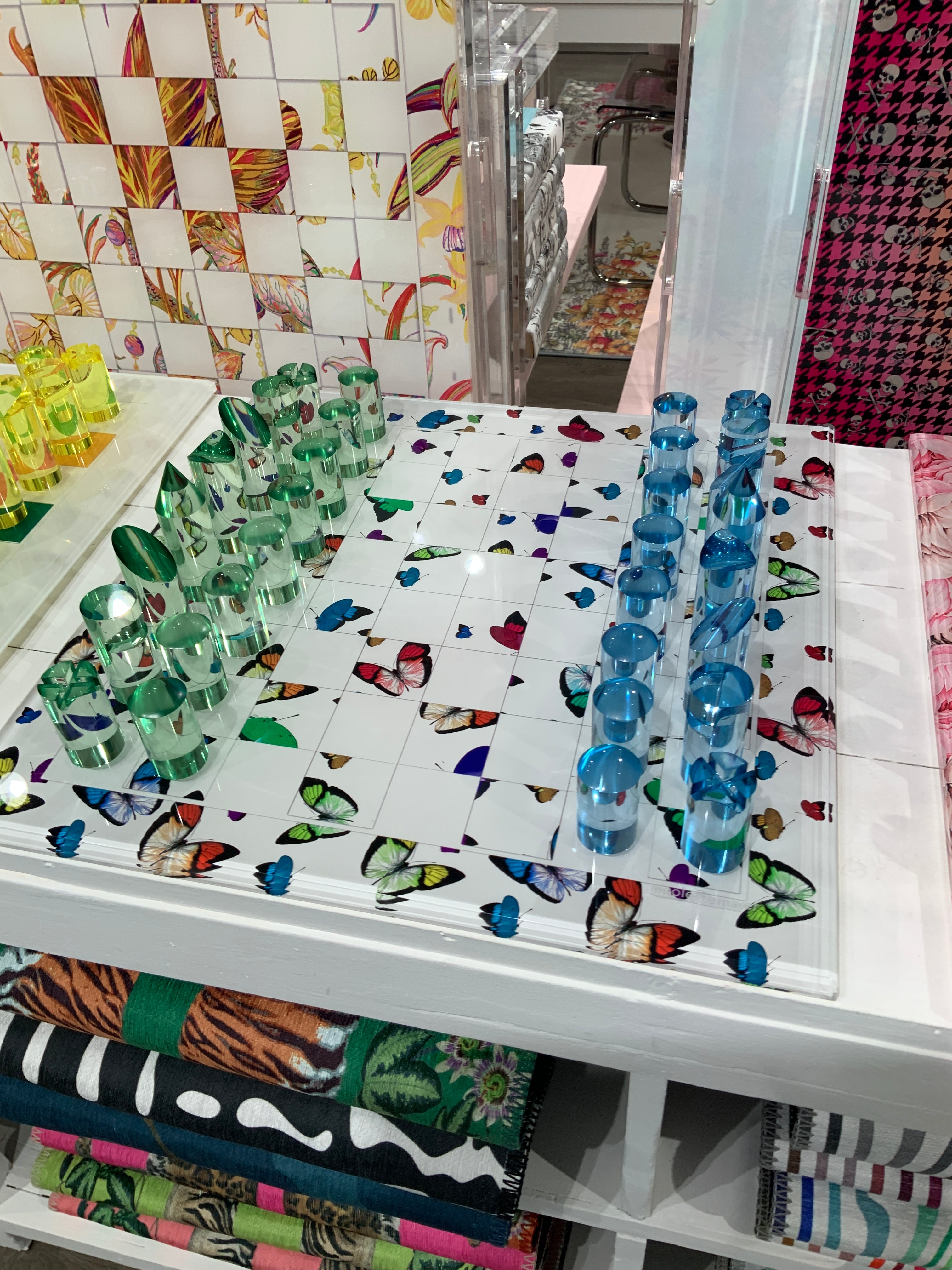 Butterflies Original Acrylic Chess