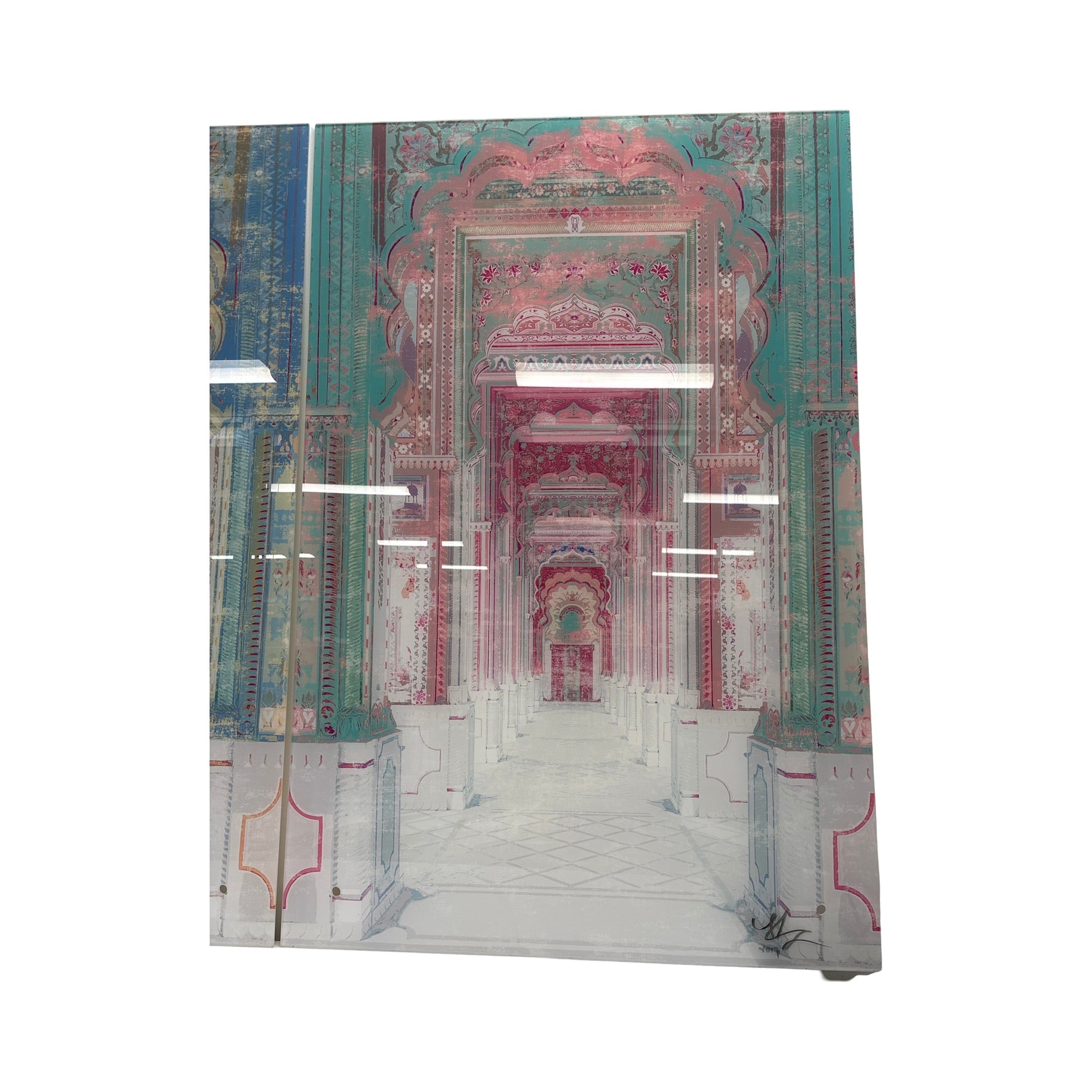 Palatial Jaipur Acrylic Art - 32" X 48" (Single Panels)