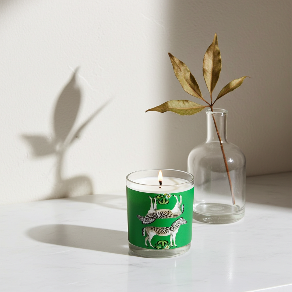 Zebra Seeing Double Kelly Candle - nicolettemayer.com