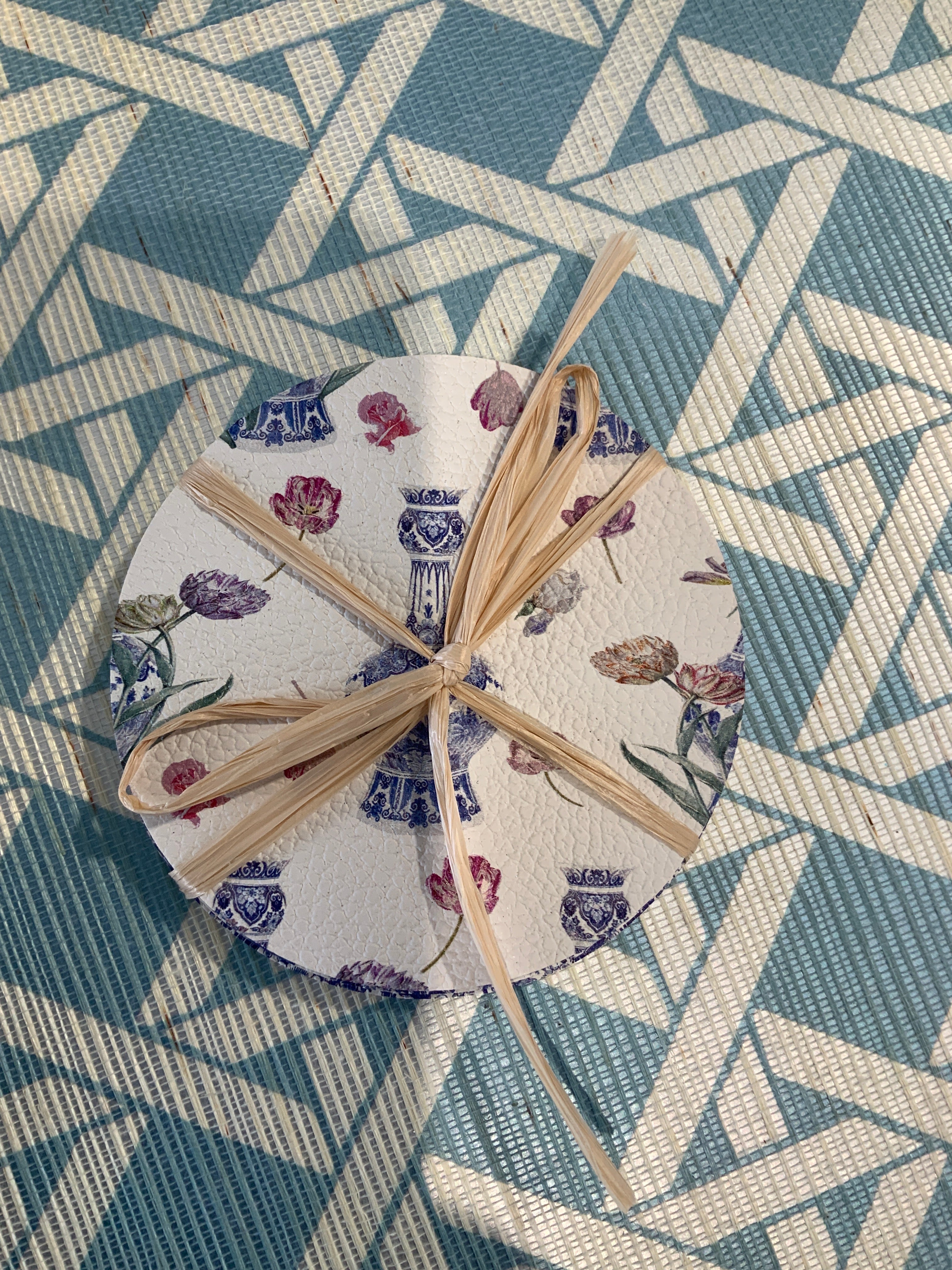 Royal Delft Vegan Leather Round Coasters