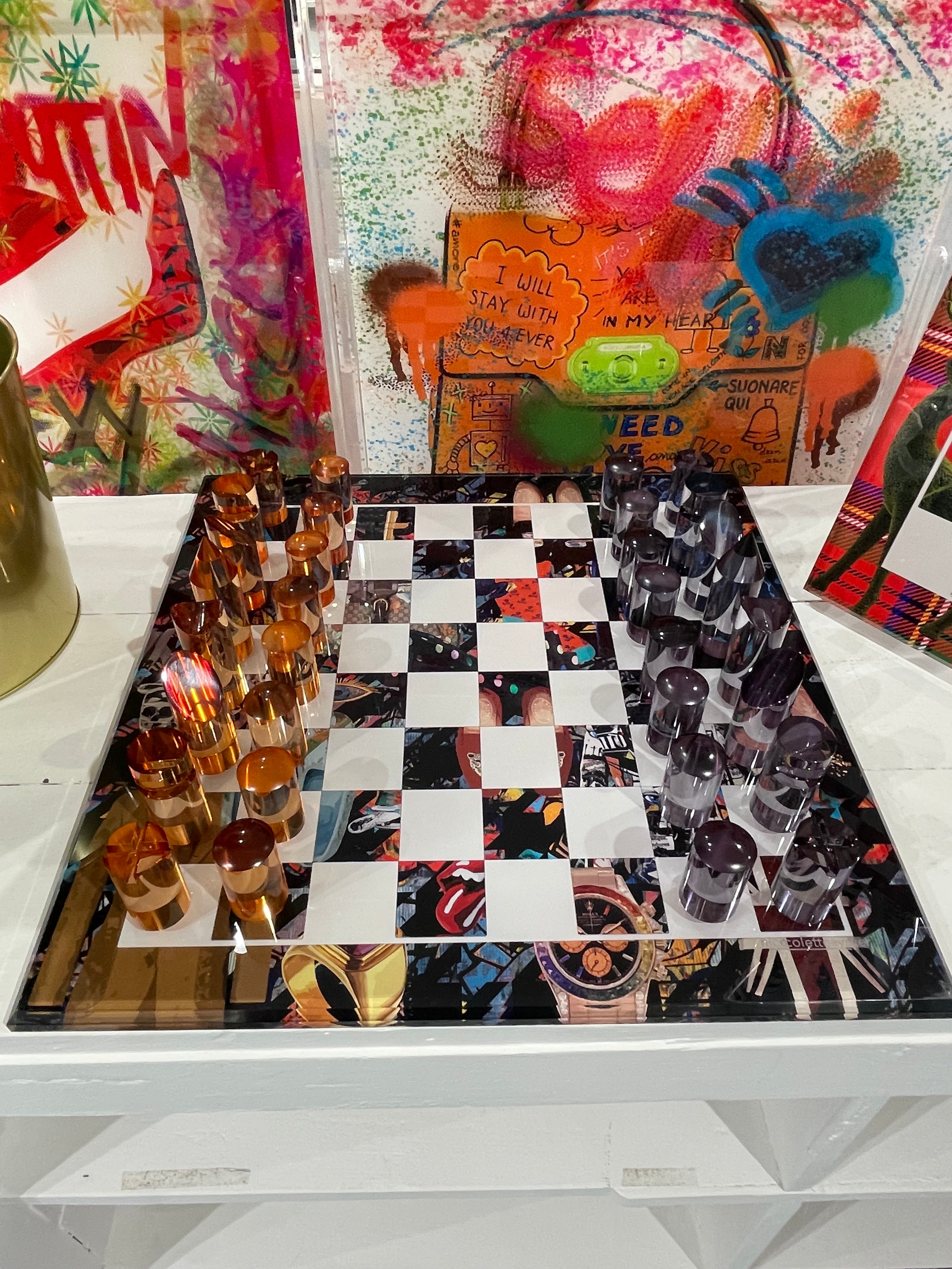 Bougie Men Metal Acrylic Chess
