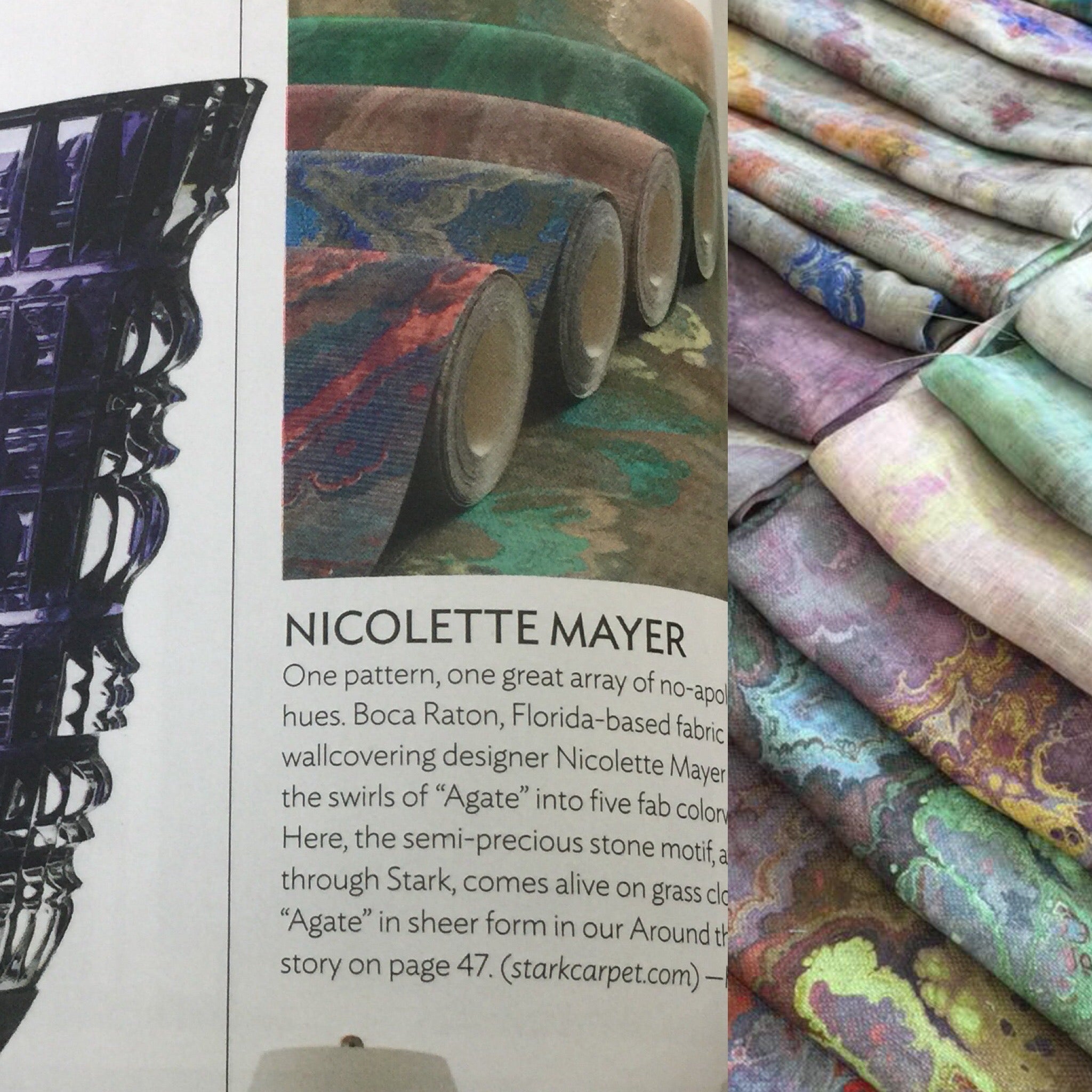 Agate Amber Grasscloth Printed Wallpaper