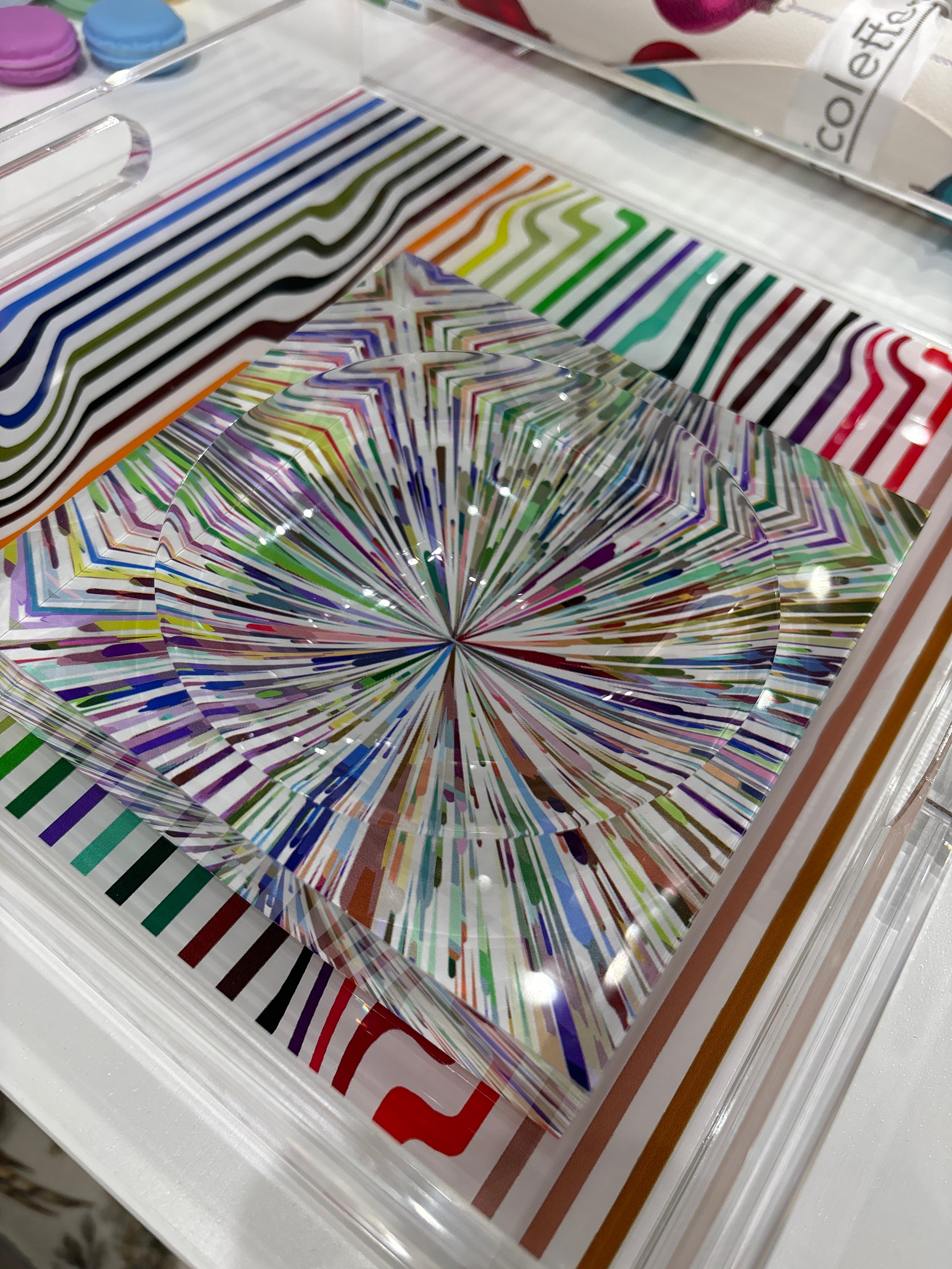 Fireworks White Acrylic Candy Catchall Dish