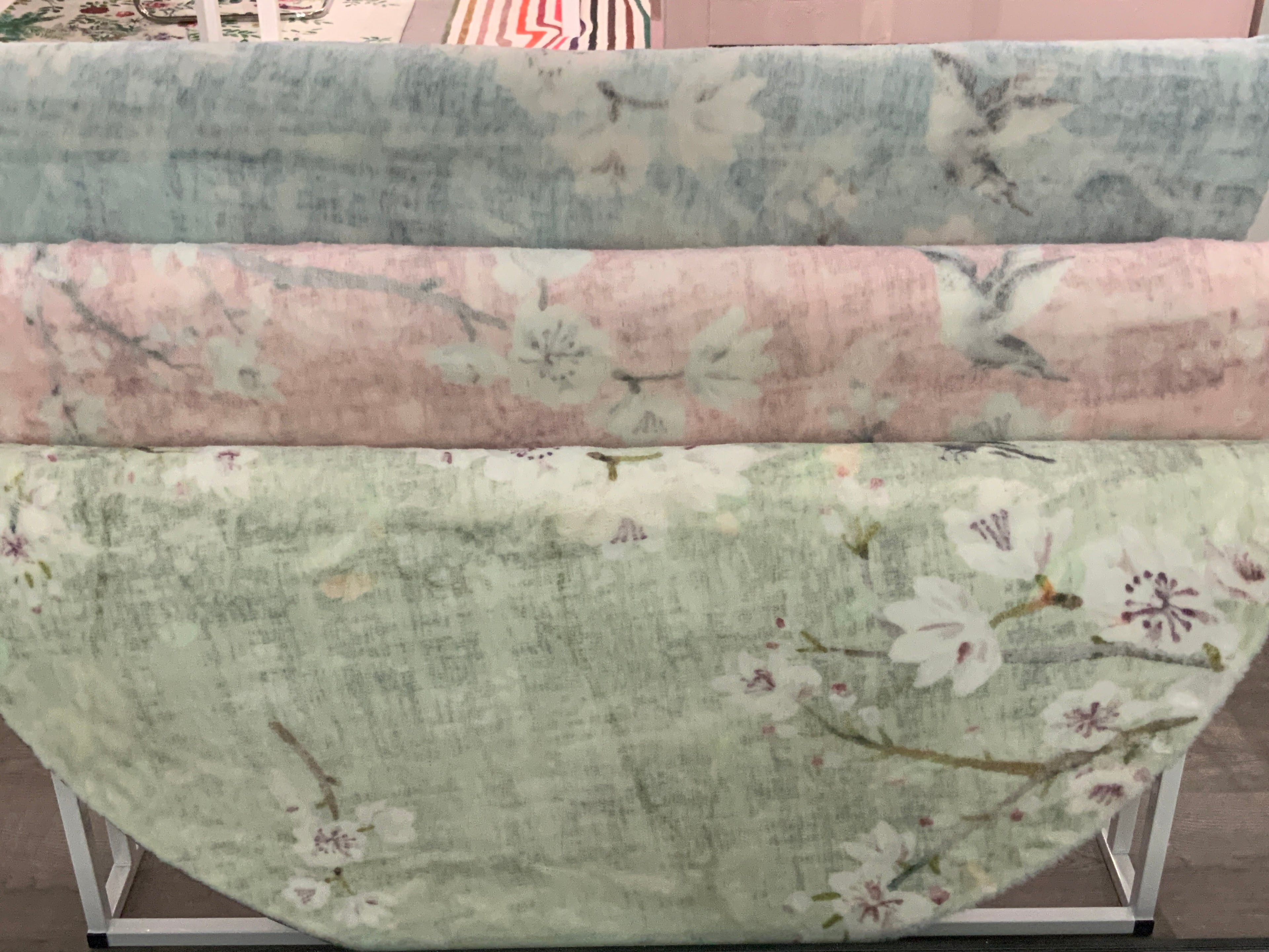 Blossom Fantasia Sky Round Cloud Washable Rug