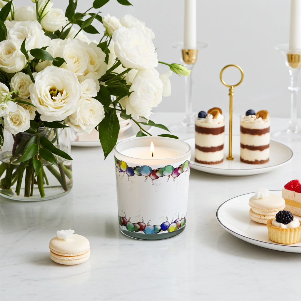 Xmas Ornaments White Candle - nicolettemayer.com