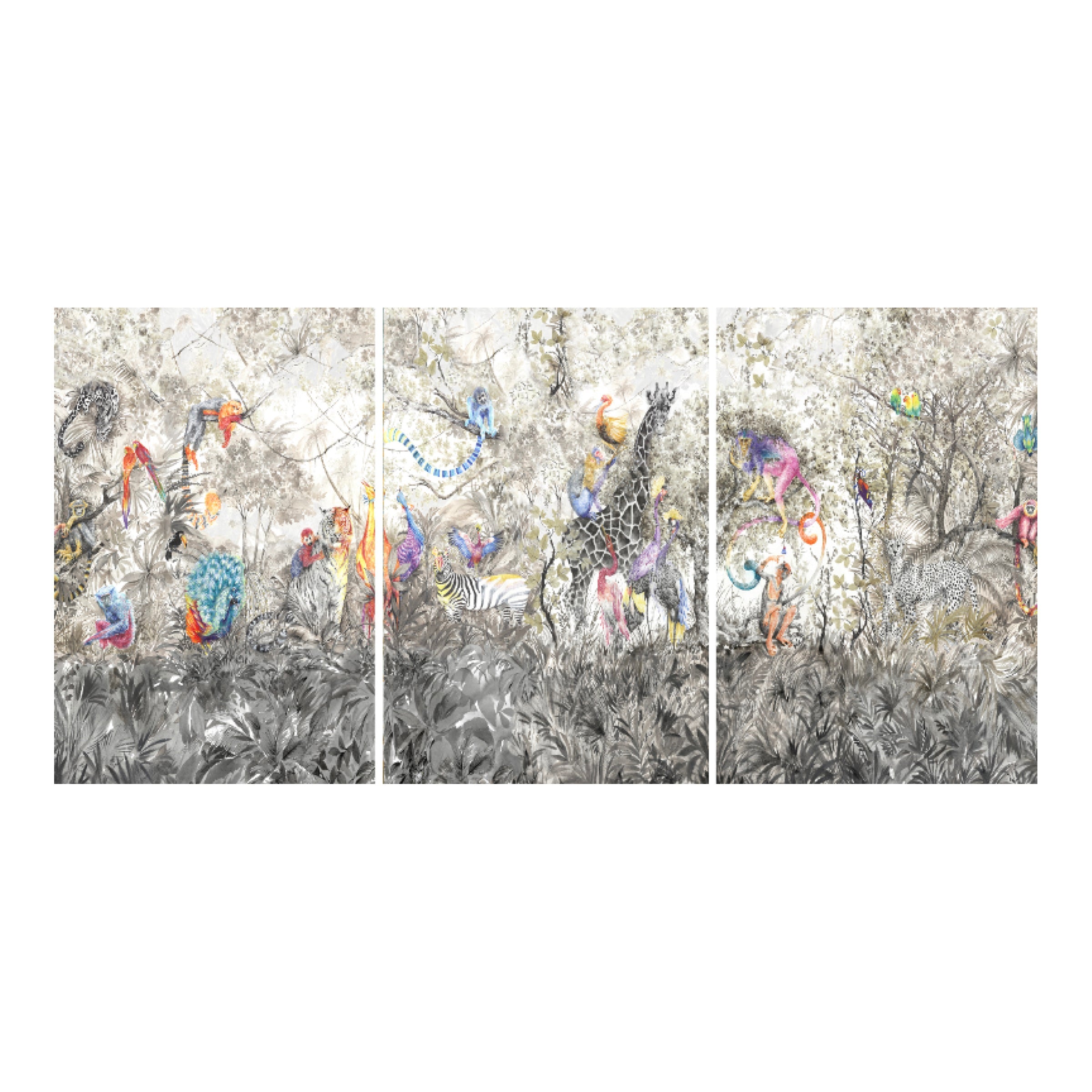 Arcadia Acrylic Triptych – Set of 3 Modern Wall Art Panels, 96x48" overall (32x48" each) - nicolettemayer.com