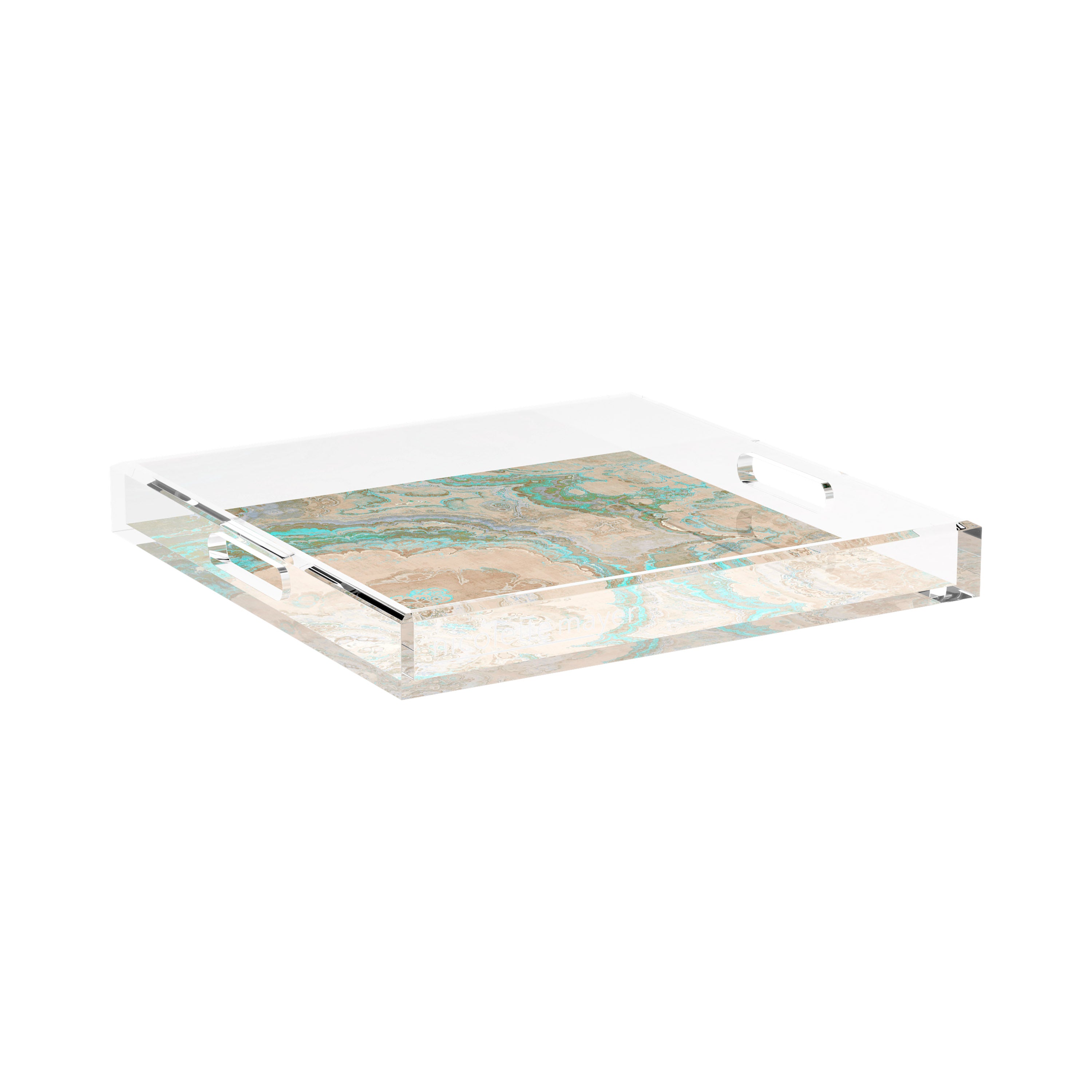 Agate Clay 15X15 Acrylic Tray - nicolettemayer.com