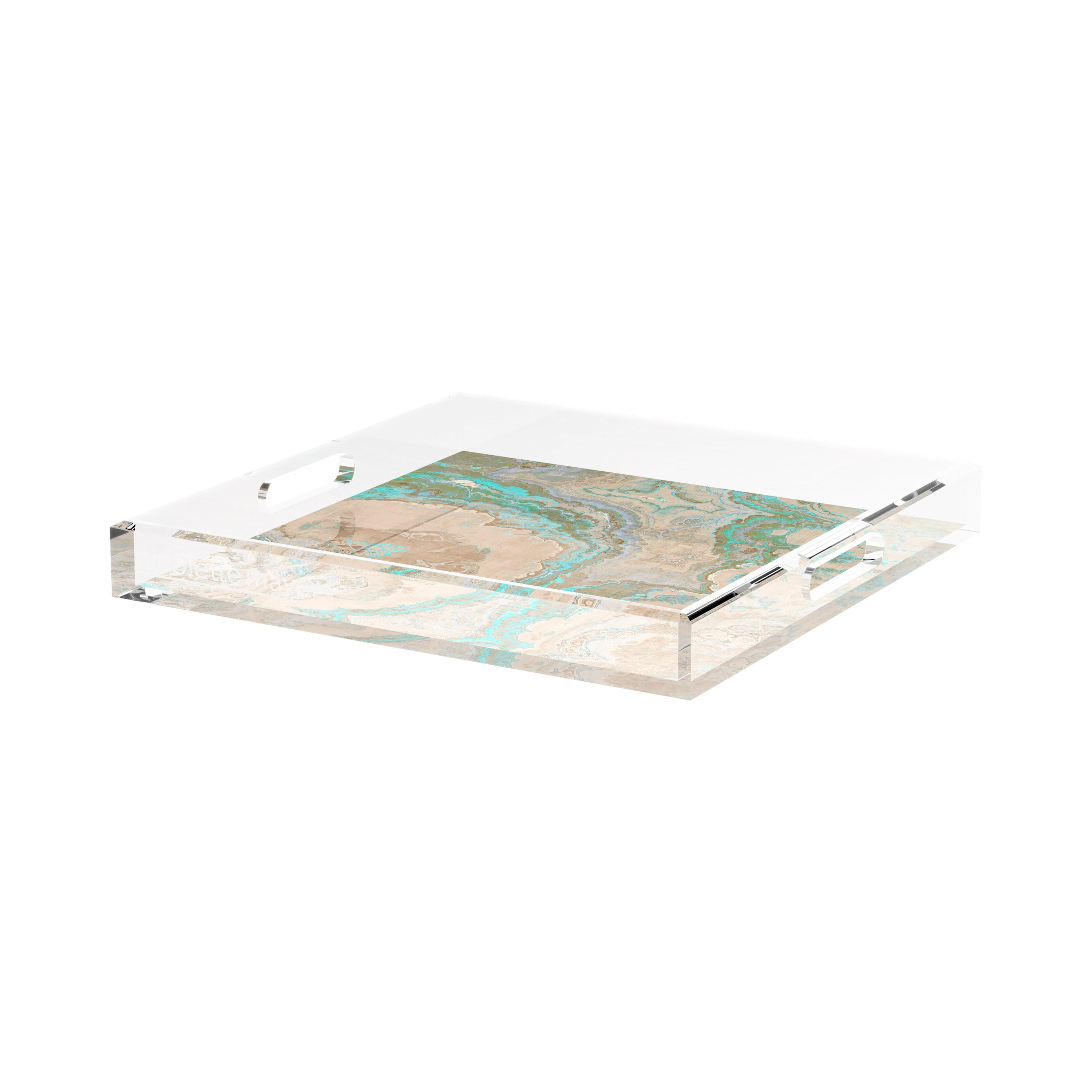 Agate Clay 15X15 Acrylic Tray - nicolettemayer.com