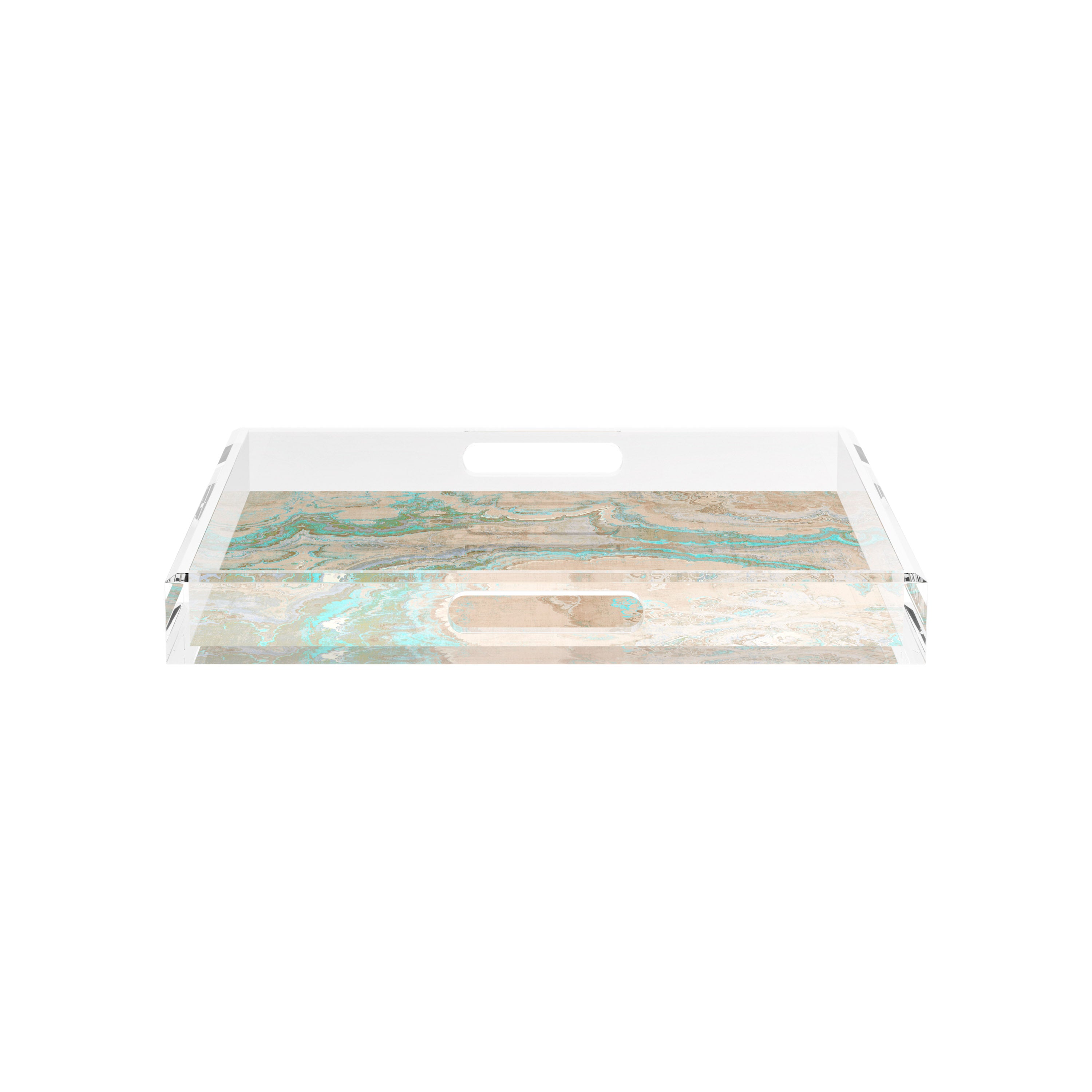 Agate Clay 15X15 Acrylic Tray - nicolettemayer.com