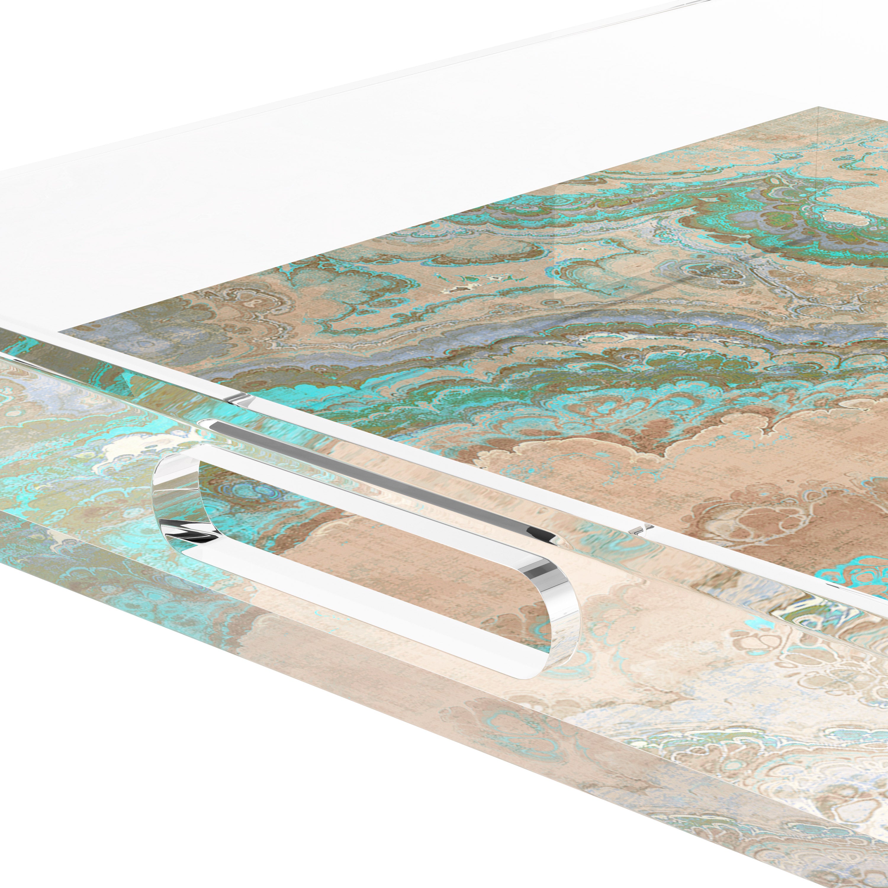 Agate Clay 15X15 Acrylic Tray - nicolettemayer.com