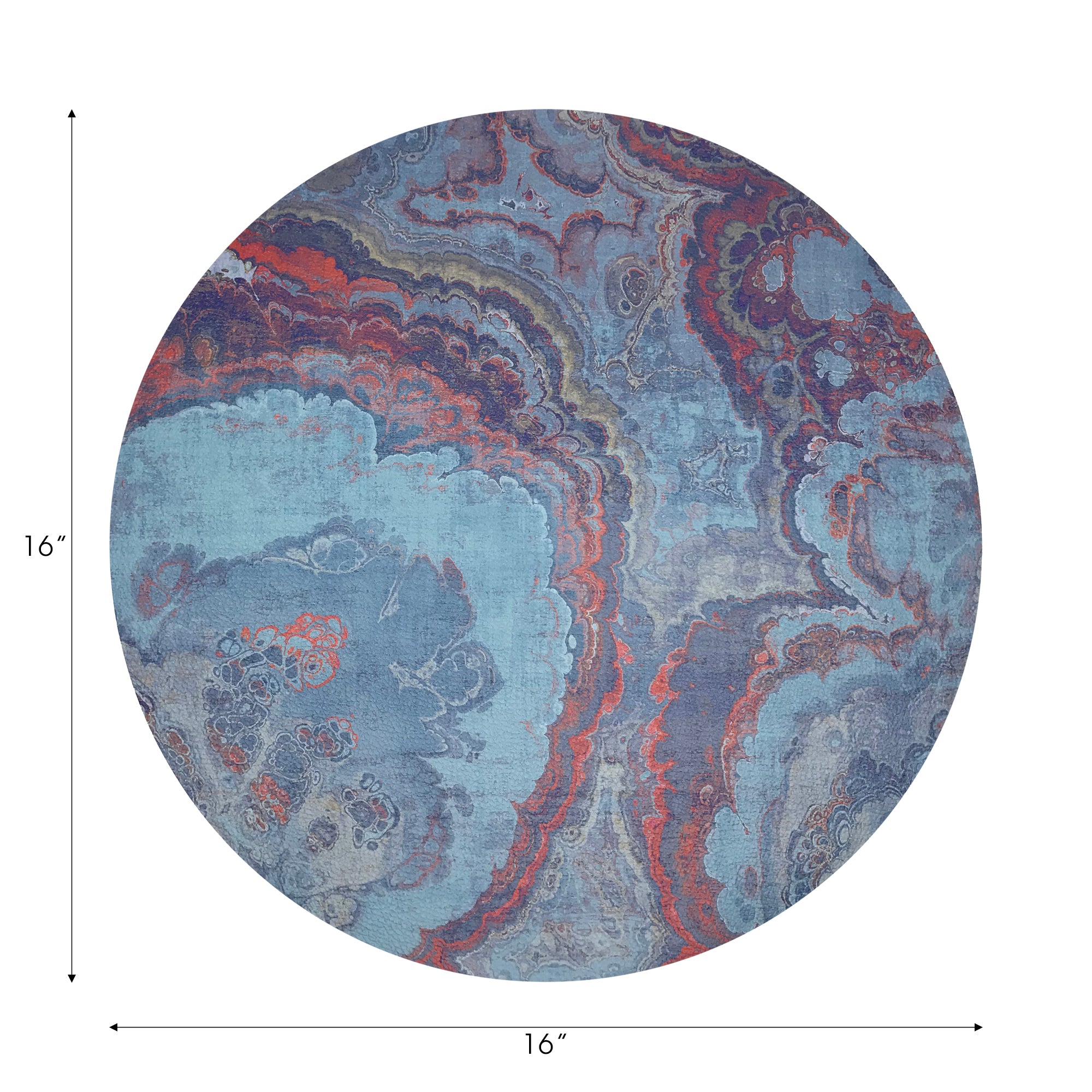 Agate Lava 16" Round Pebble Placemats, Set of 4 - nicolettemayer.com