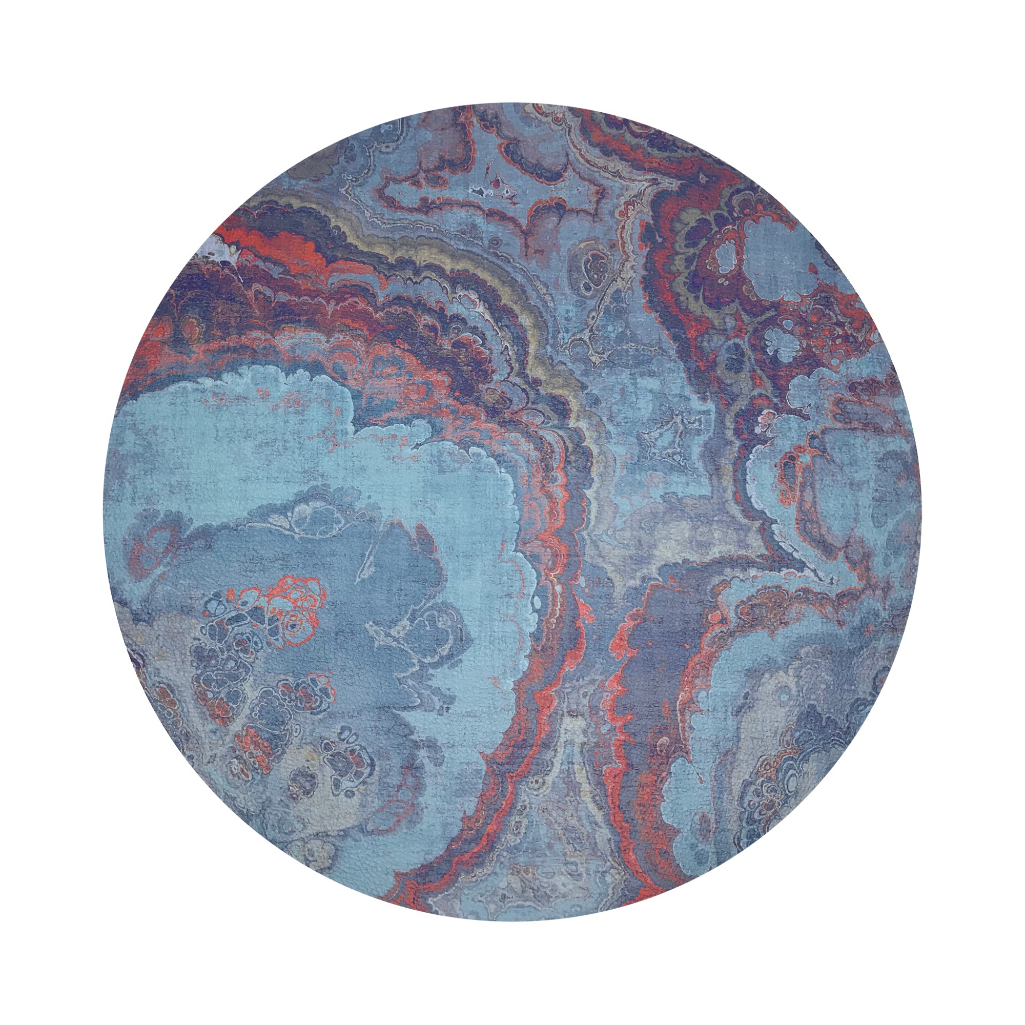 Agate Lava 16" Round Pebble Placemats, Set of 4 - nicolettemayer.com
