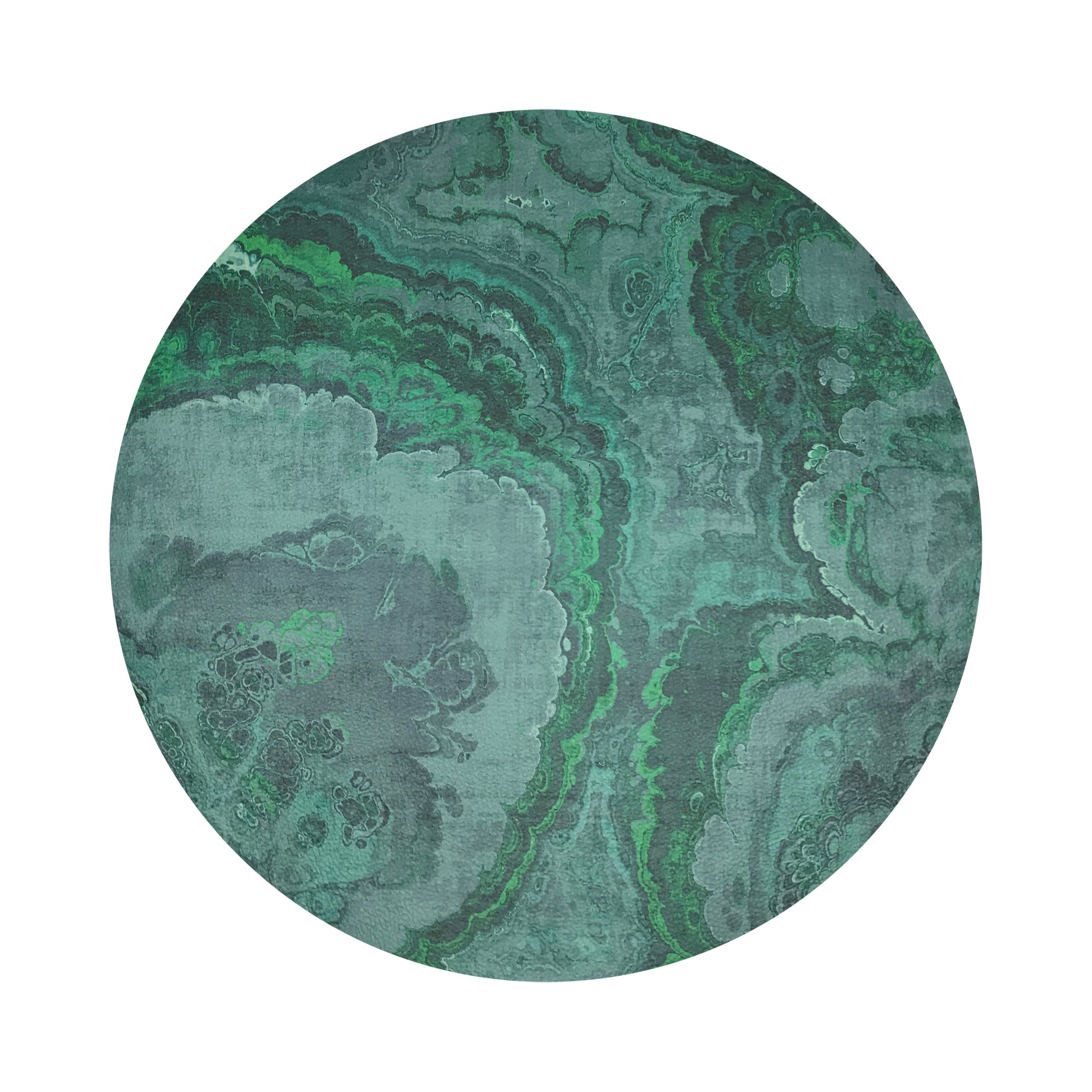 Agate Malachite 16" Round Pebble Placemats, Set Of 4 - nicolettemayer.com
