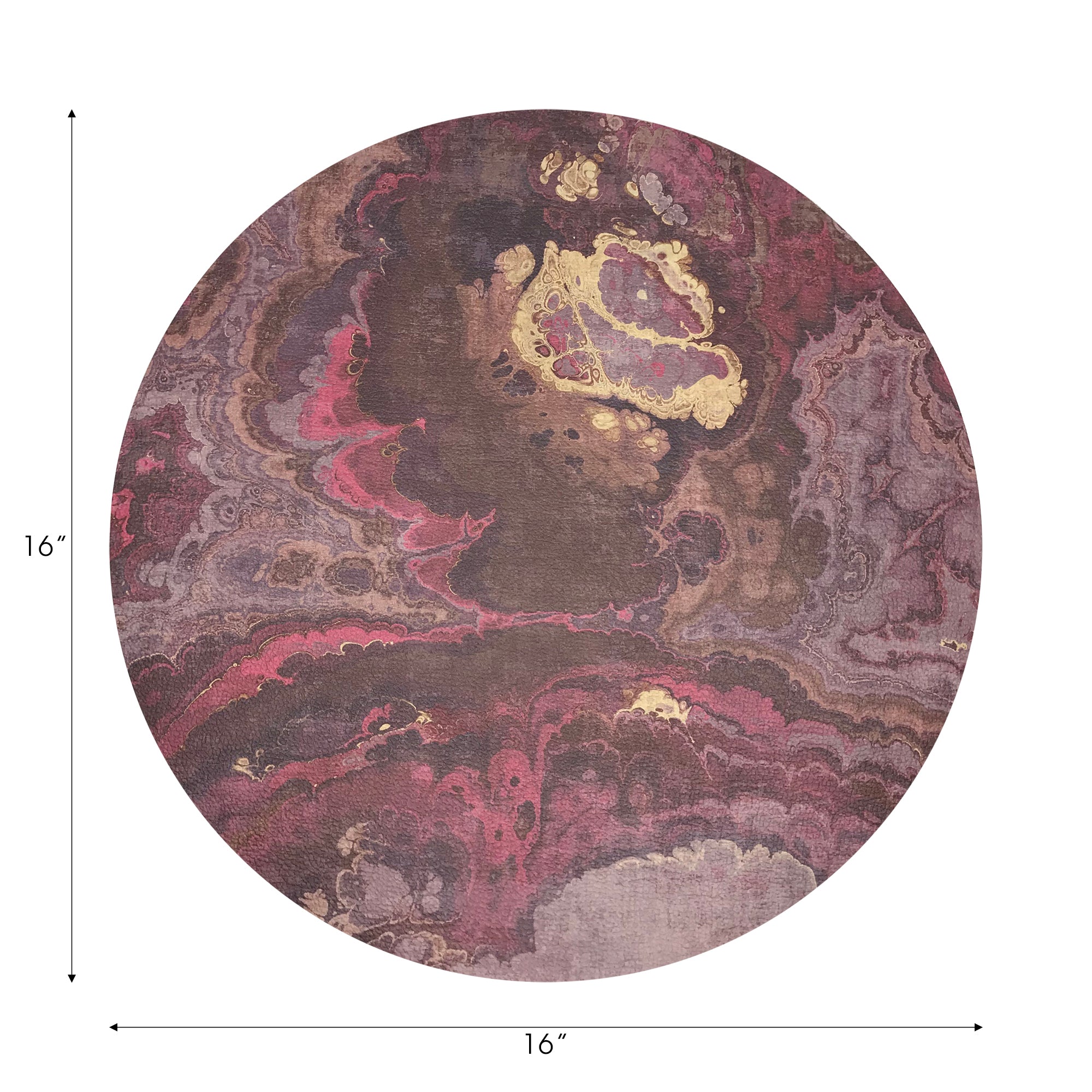 Agate Vegan Leather Round Pebble Placemat