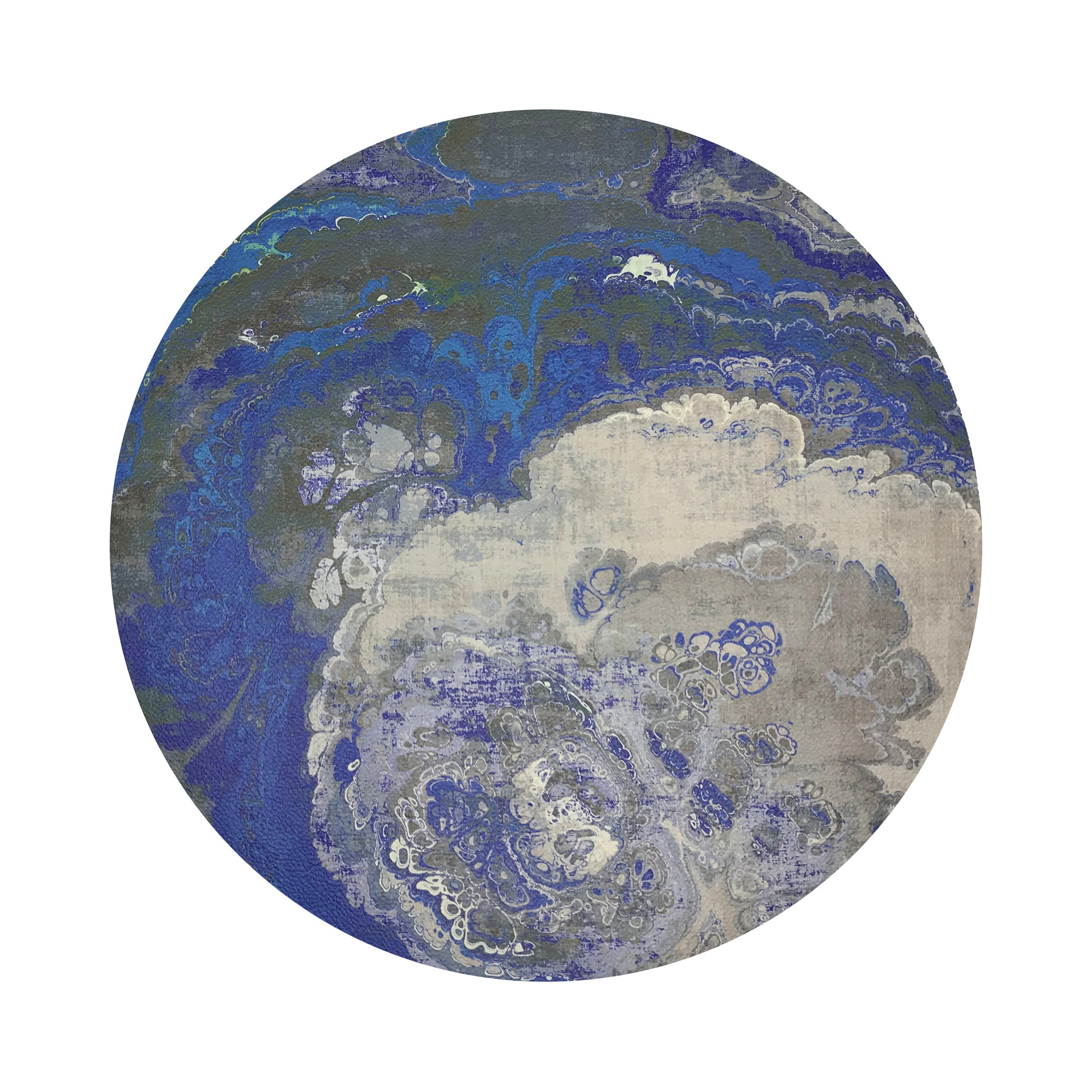 Agate Sodalite 16" Round Pebble Placemats, Set Of 4 - nicolettemayer.com