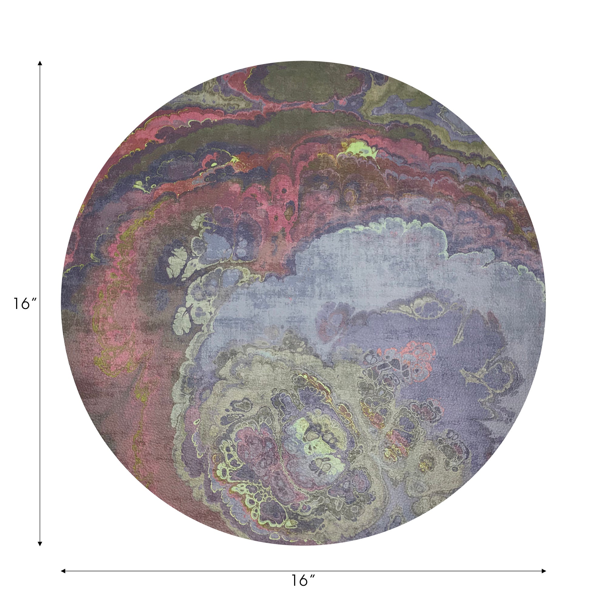 Agate Vegan Leather Round Pebble Placemat