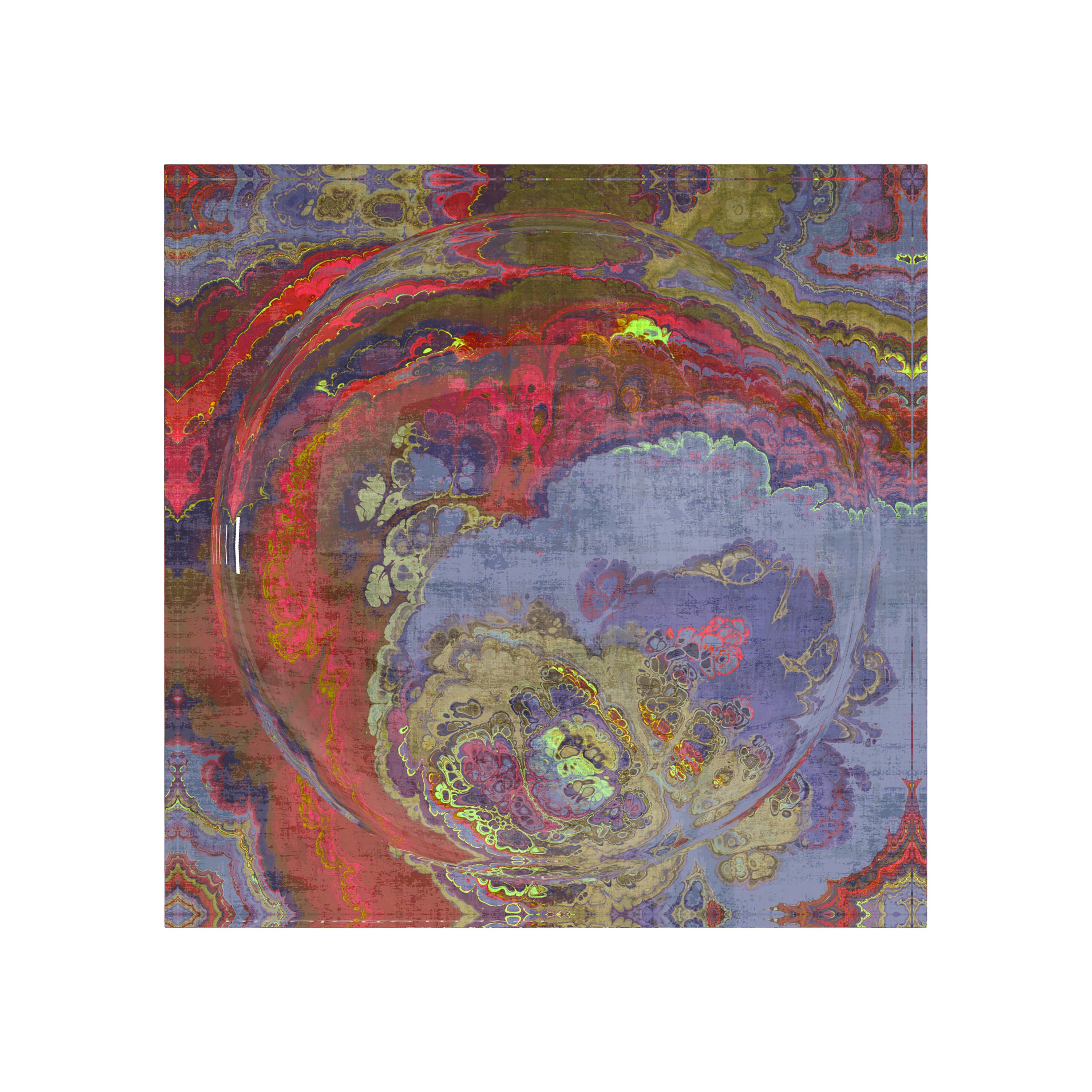 Vide-poches en acrylique couleur agate taupe
