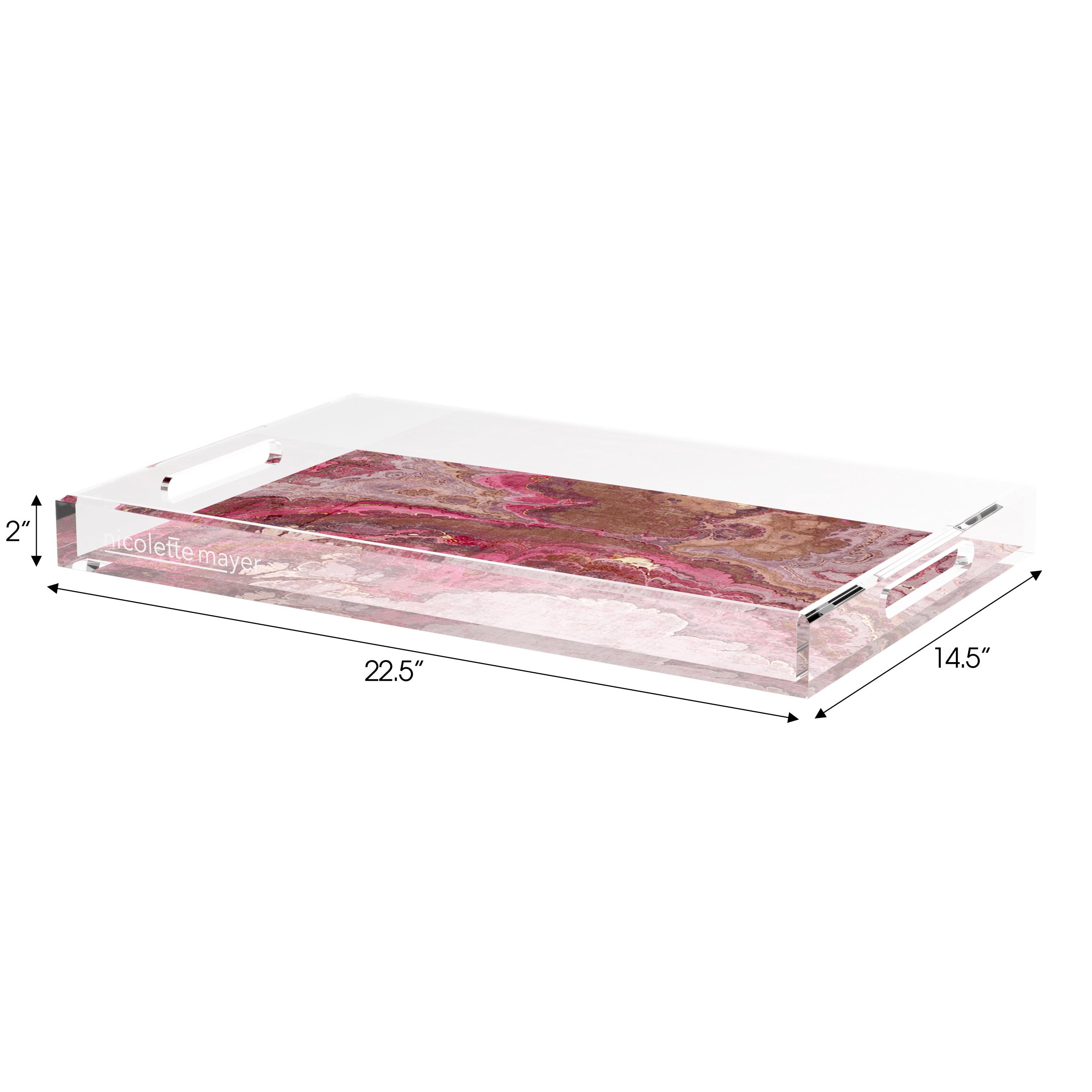 Agate Rococco 22.5X14.5 Acrylic Tray - nicolettemayer.com