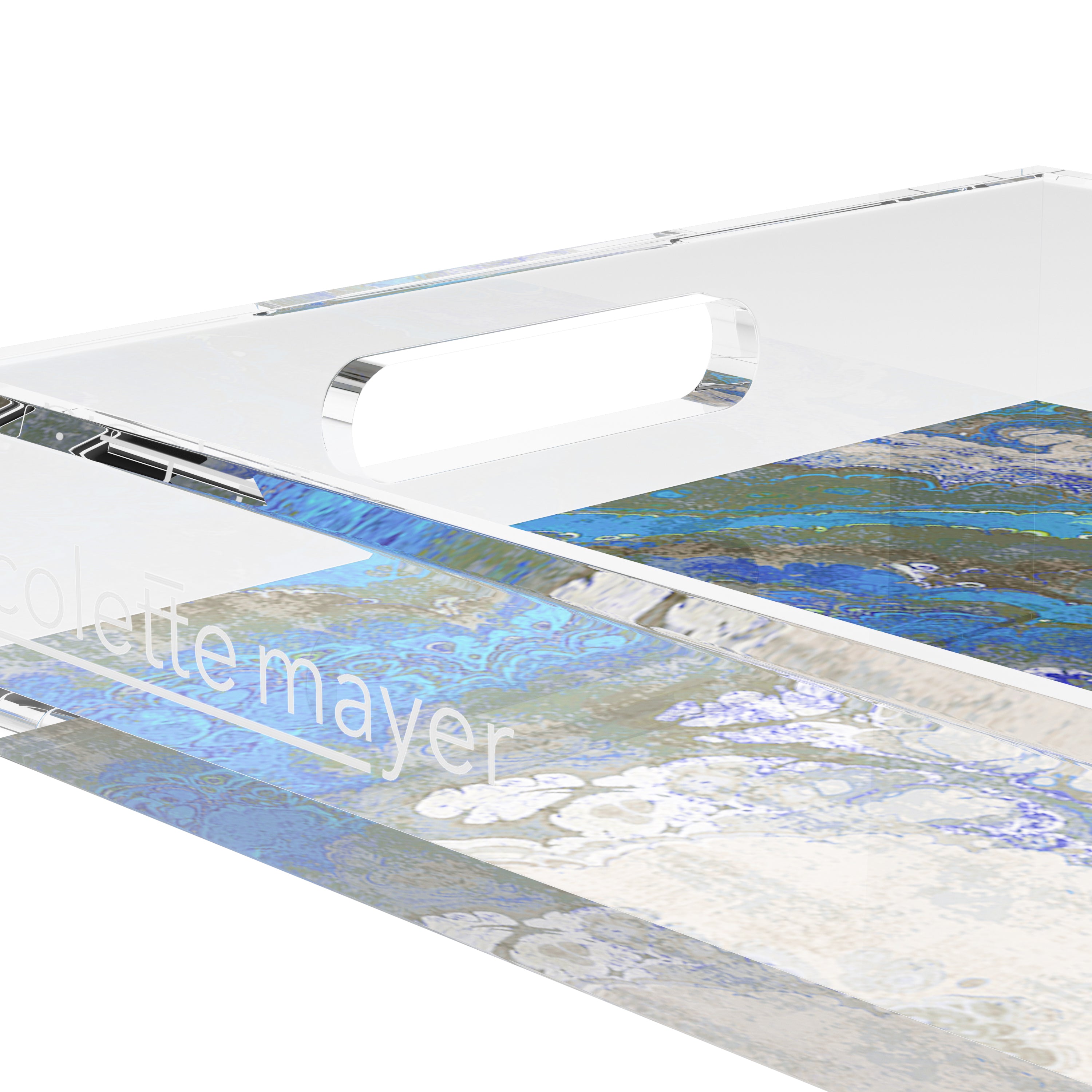 Agate Sodalite 22.5X14.5 Acrylic Tray - nicolettemayer.com