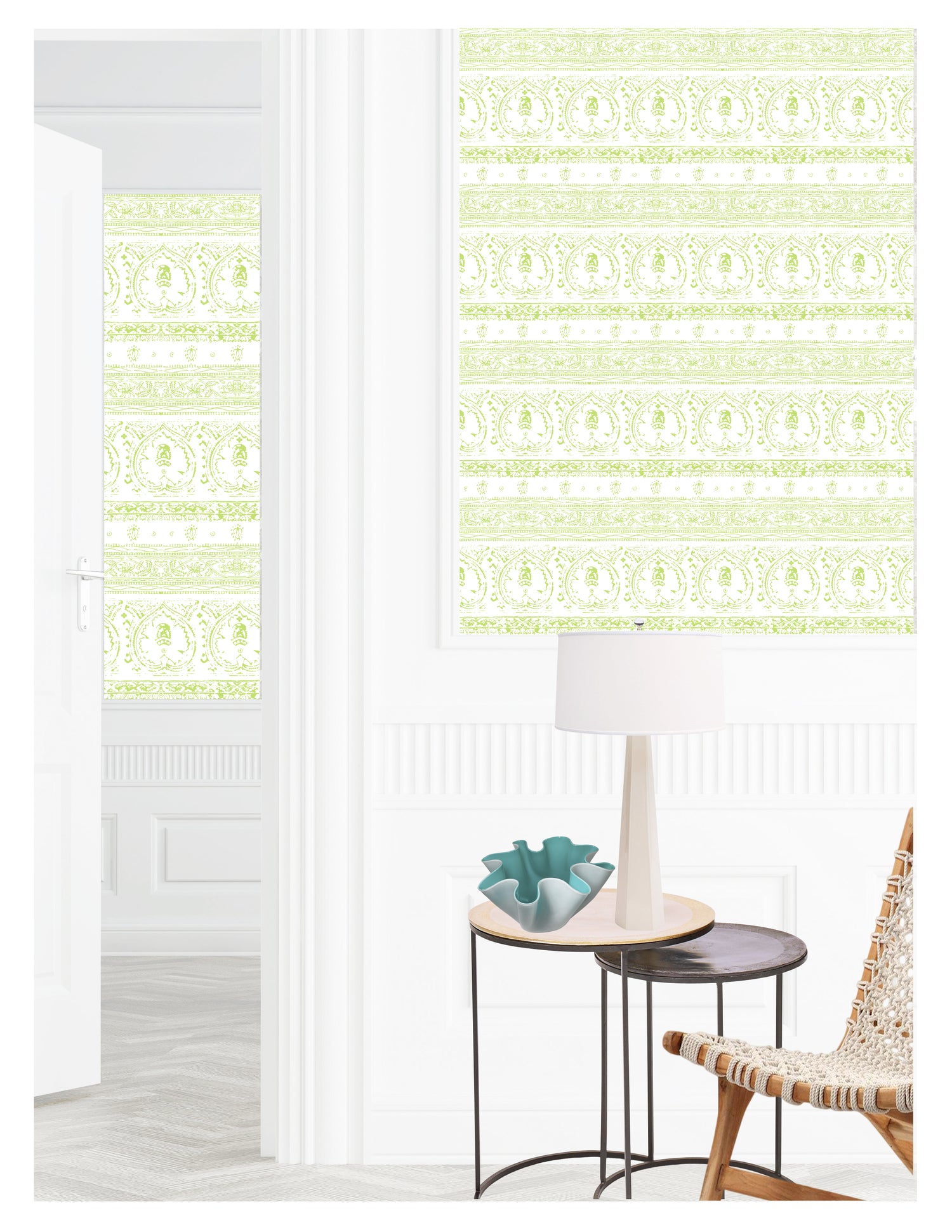 Agra Fresh Peel and Stick Wallpaper, Double Roll, 34" x 288", 48 sq ft