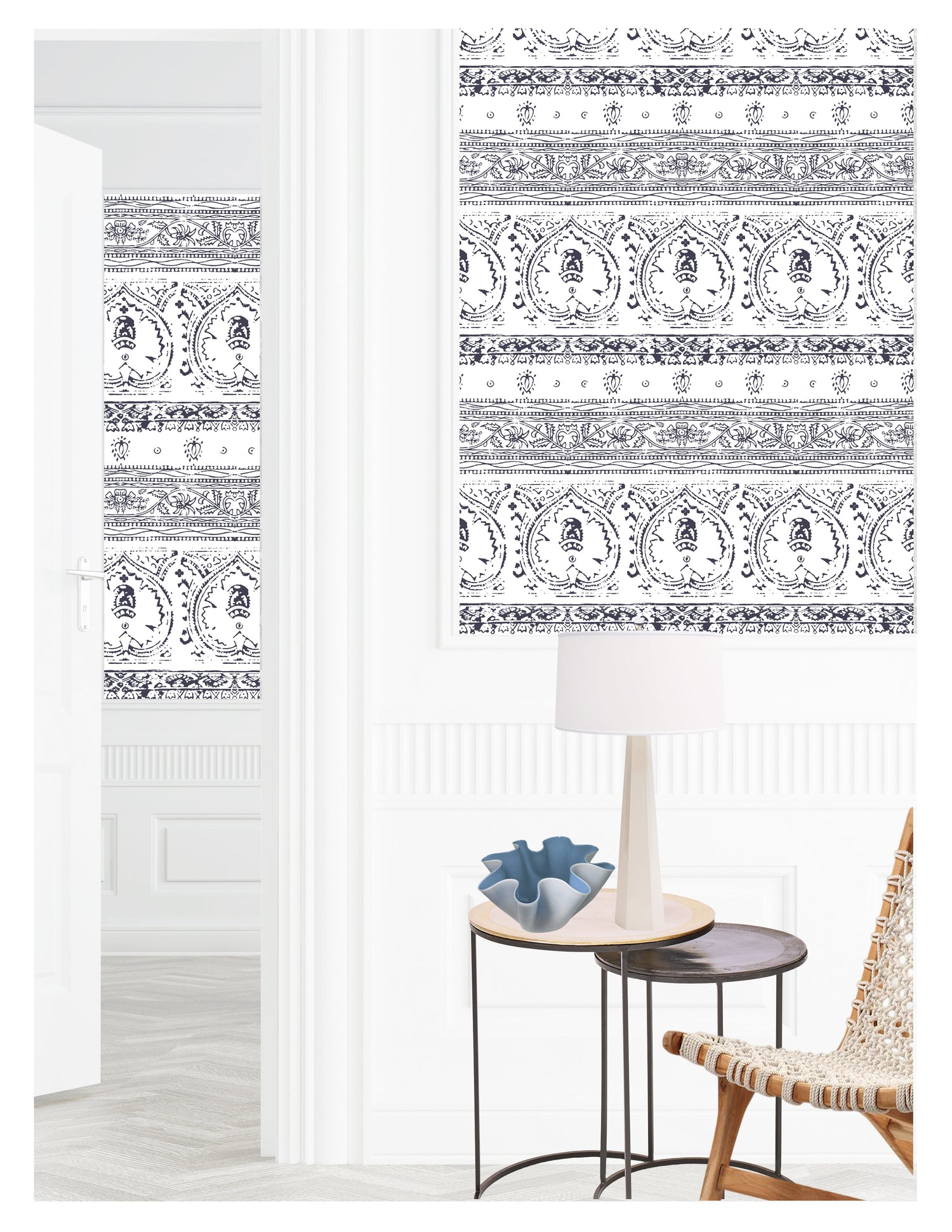 Agra Ink Peel and Stick Wallpaper, Double Roll, 34" x 288", 48 sq ft