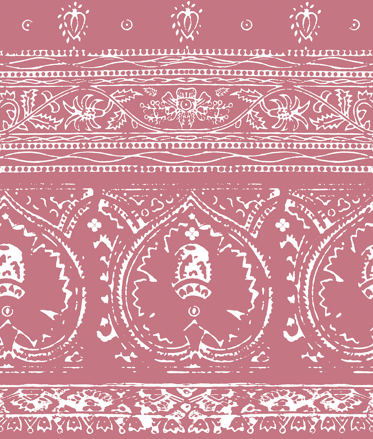 Agra Reverse Raspberry Peel and Stick Wallpaper, Double Roll, 34" x 288", 48 sq ft