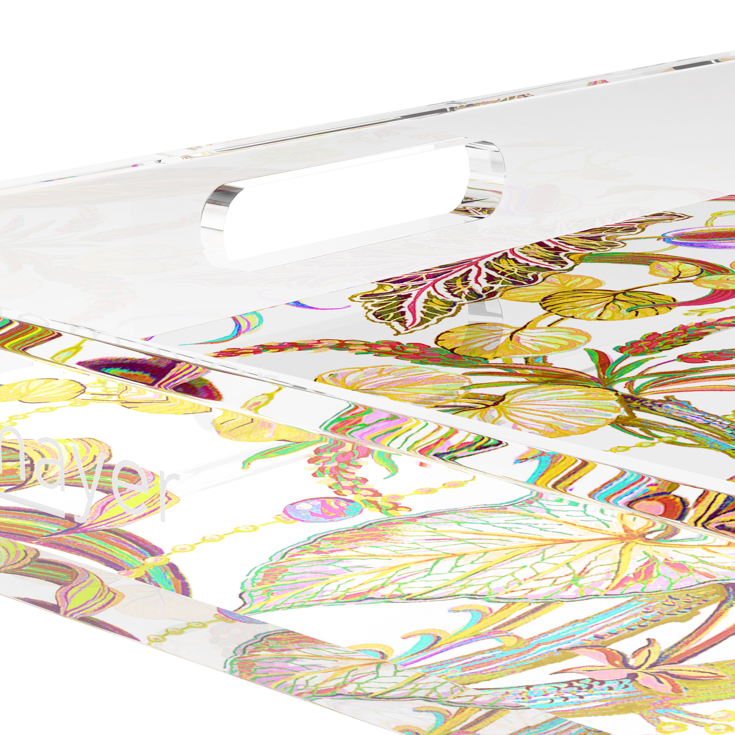 Amazonia Splendor 12X12 Acrylic Tray - nicolettemayer.com