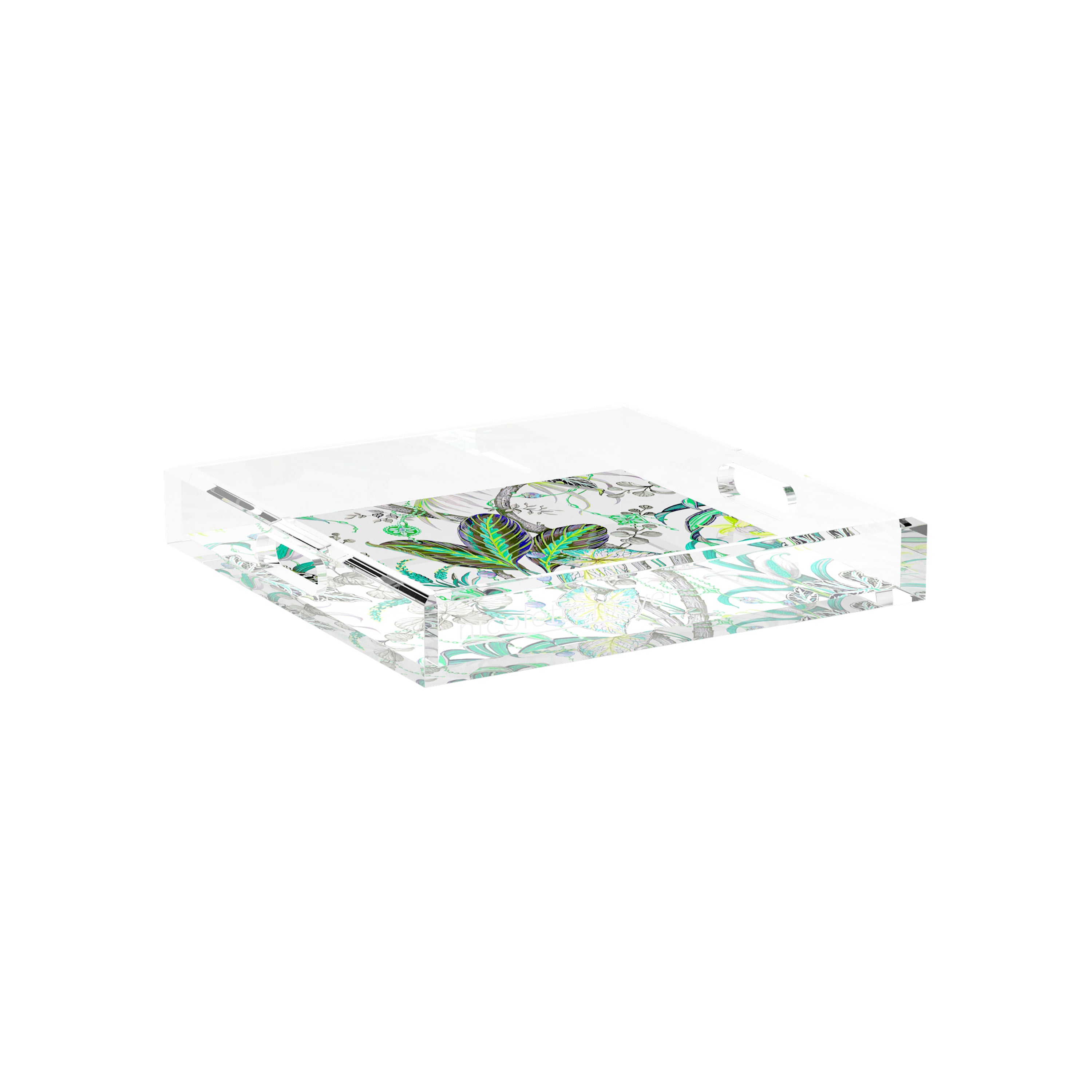 Amazonia Tourmaline 12X12 Acrylic Tray - nicolettemayer.com