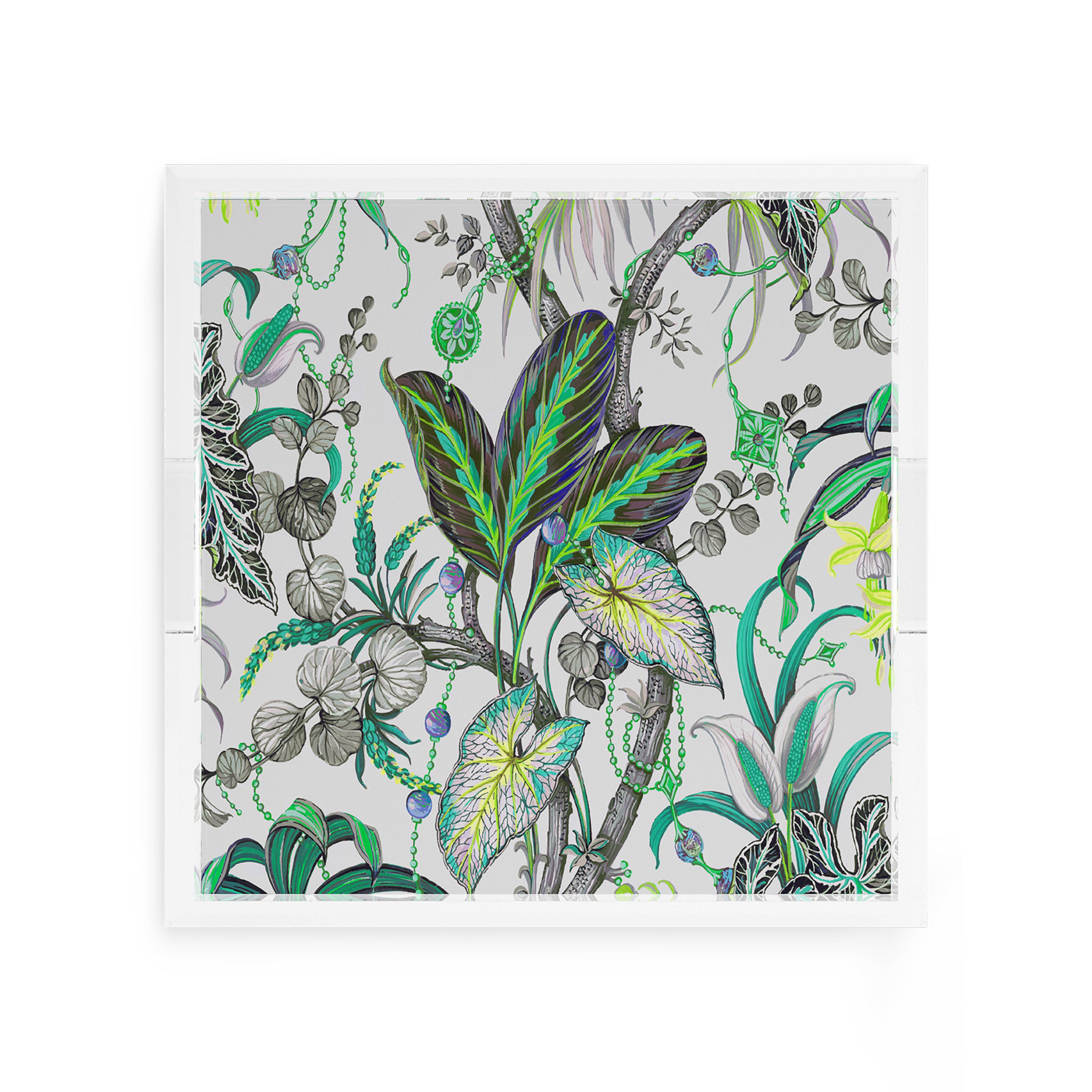 Amazonia Tourmaline 12X12 Acrylic Tray - nicolettemayer.com