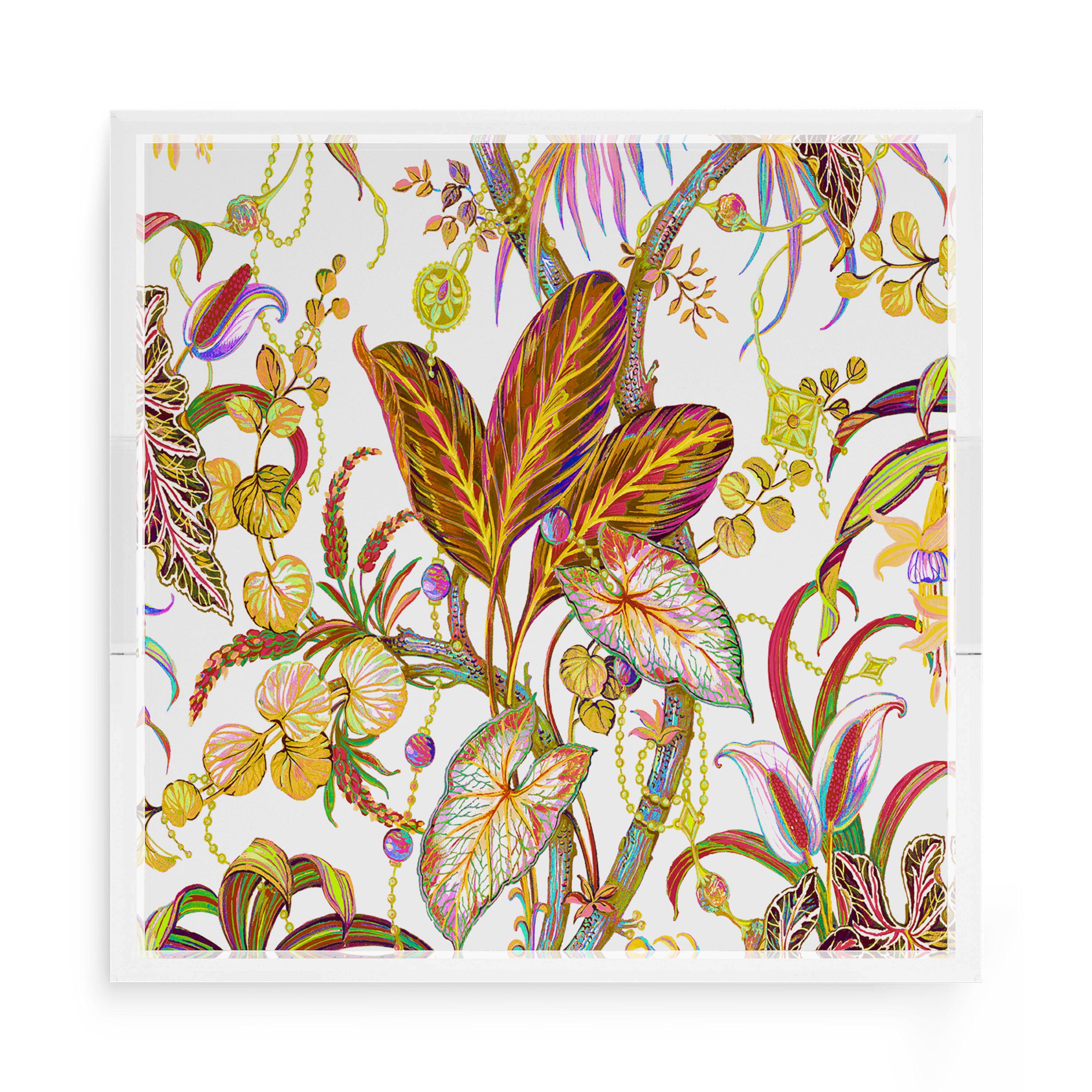 Amazonia Splendor 15X15 Acrylic Tray - nicolettemayer.com