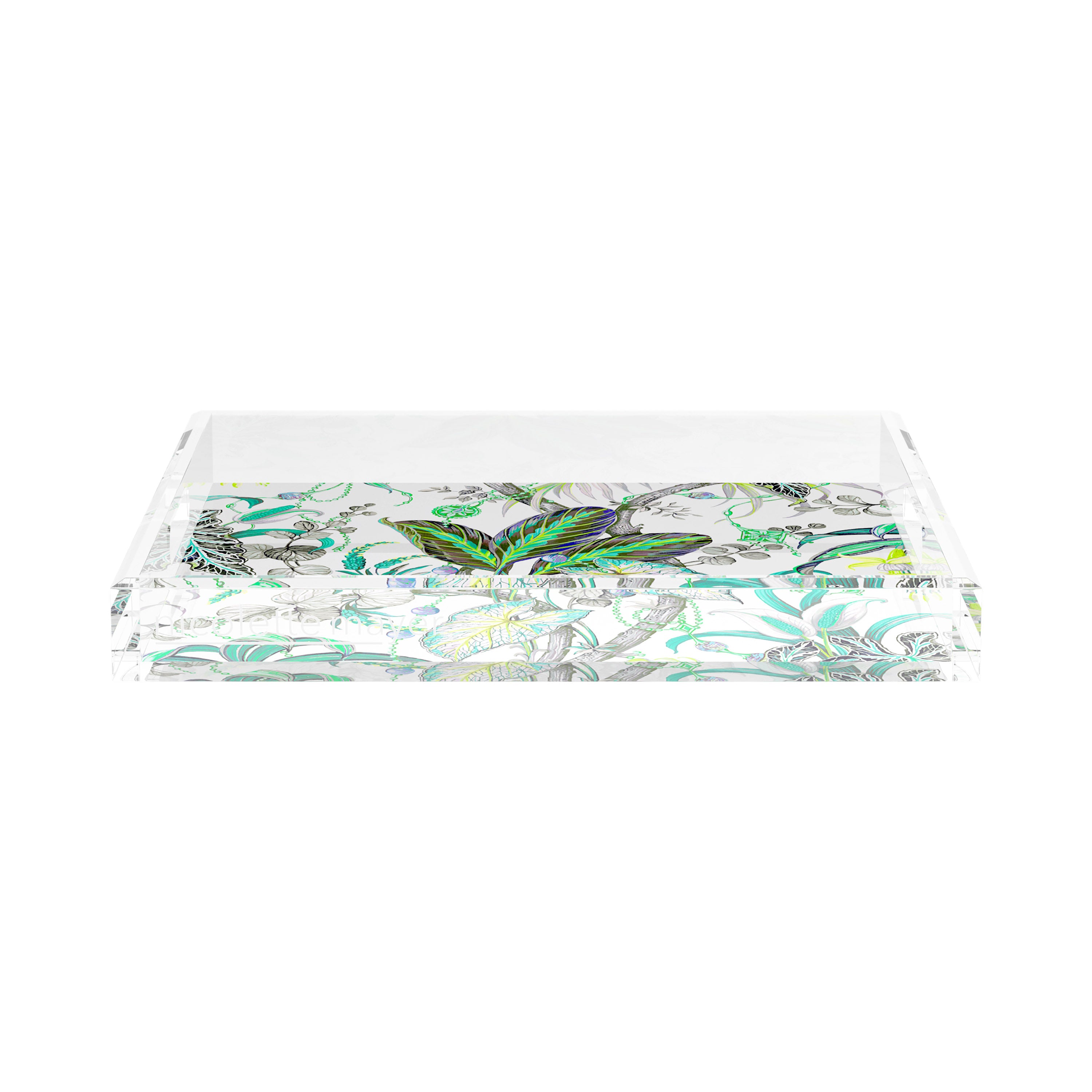 Amazonia Tourmaline 15X15 Acrylic Tray - nicolettemayer.com