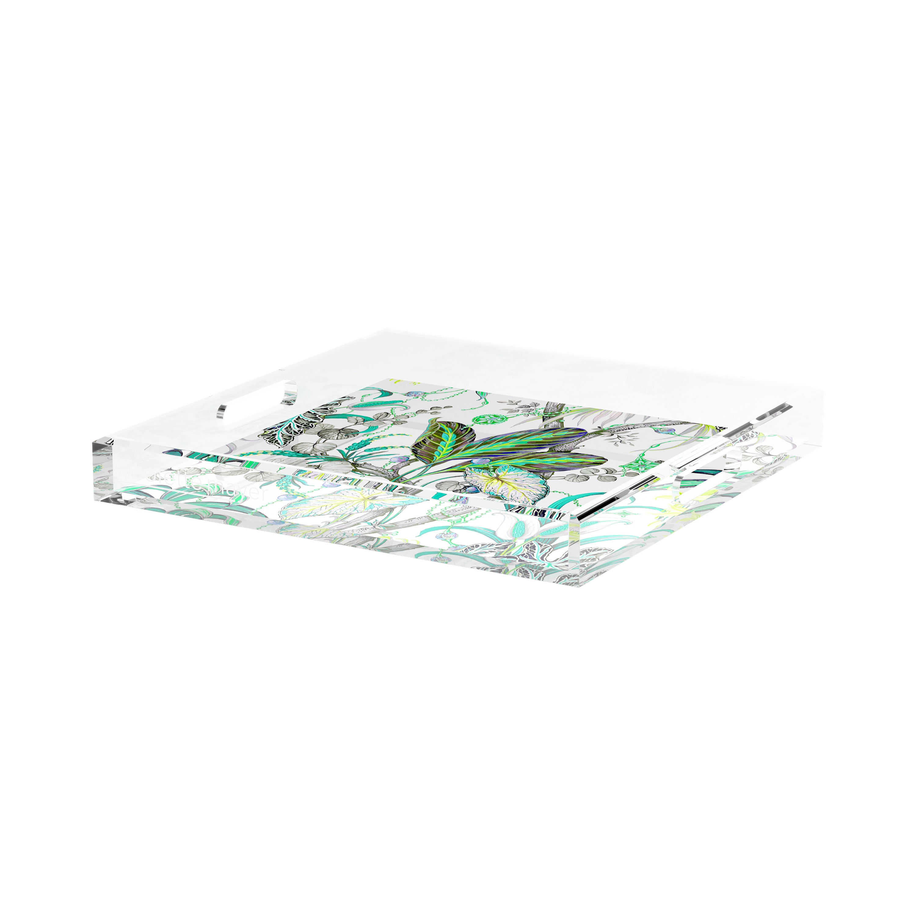 Amazonia Tourmaline 15X15 Acrylic Tray - nicolettemayer.com