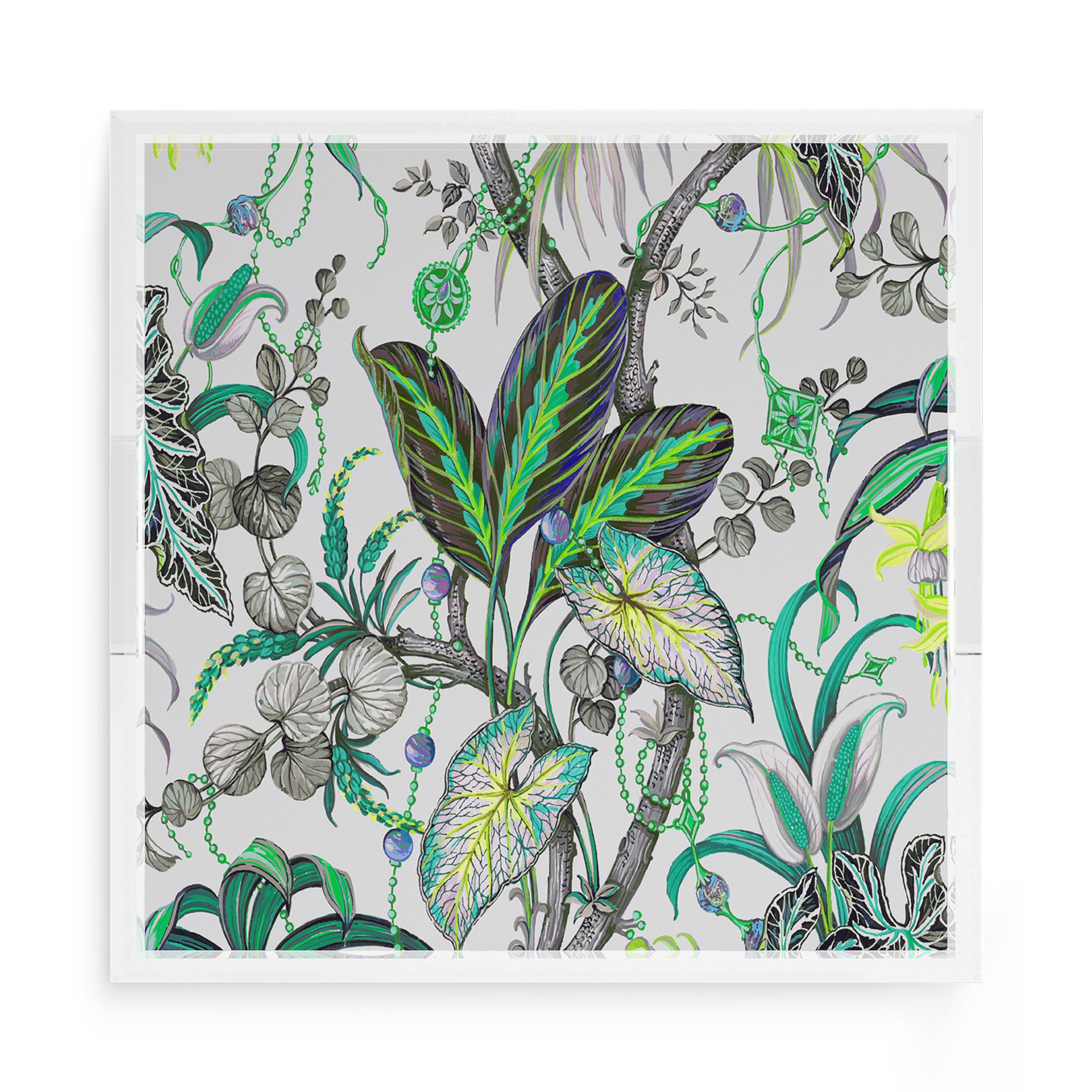 Amazonia Tourmaline 15X15 Acrylic Tray - nicolettemayer.com