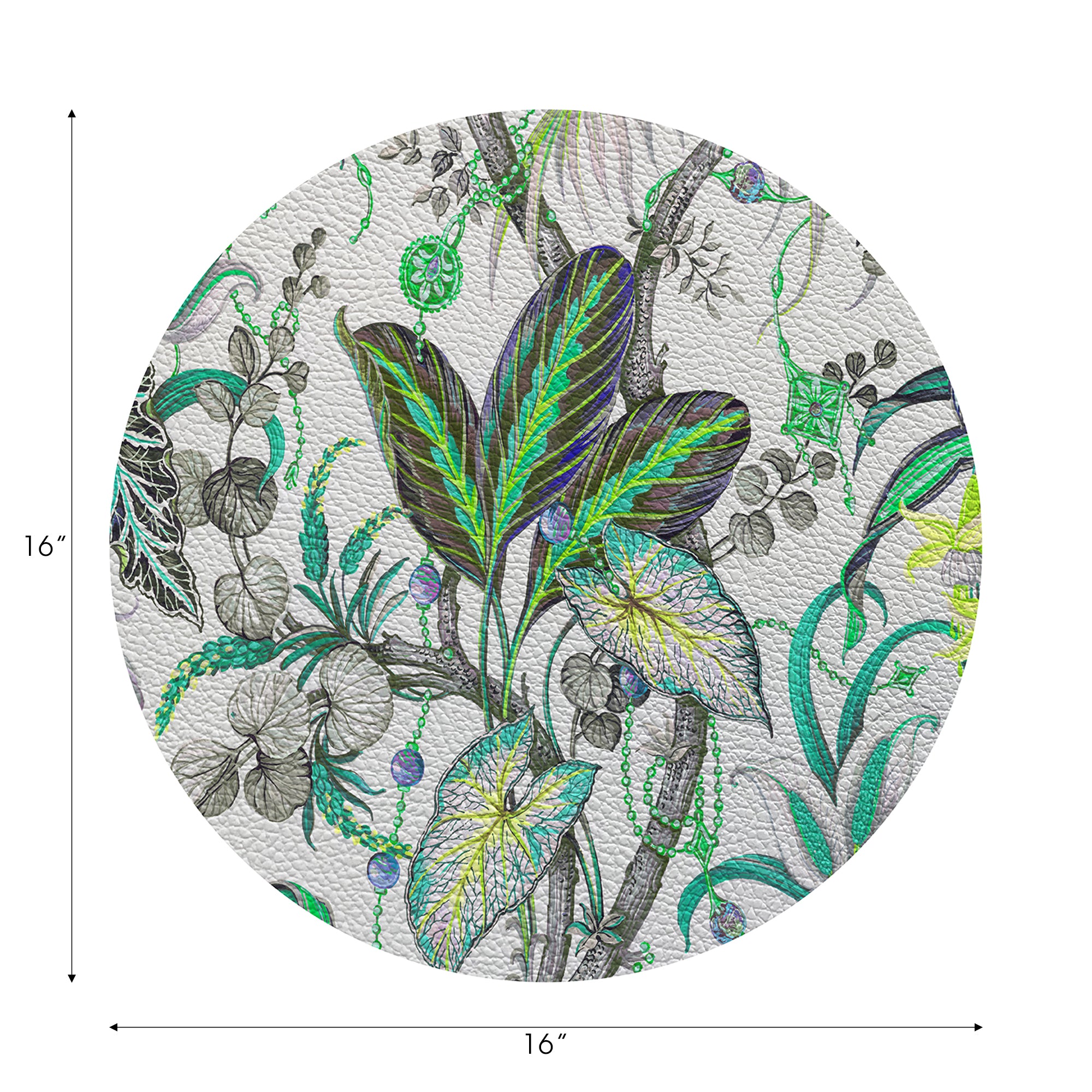 Amazonia Tourmaline 16" Round Pebble Placemats, Set of 4 - nicolettemayer.com