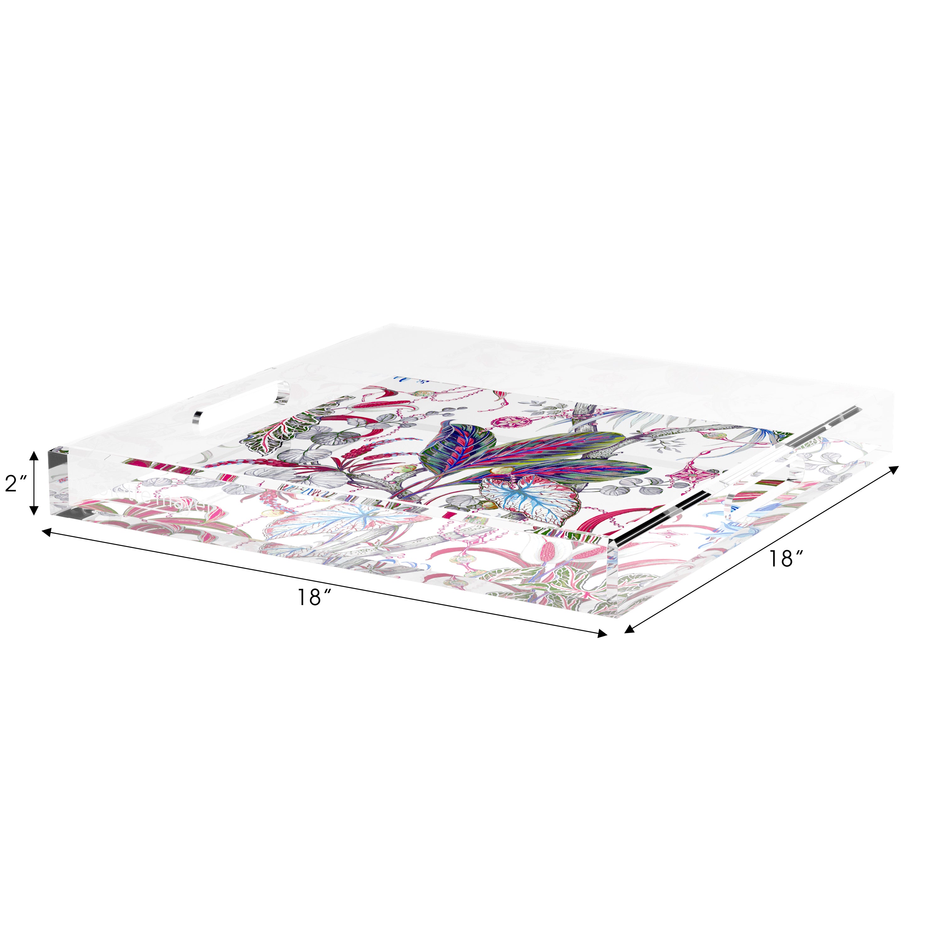 Amazonia Aurelia 18X18 Acrylic Tray - nicolettemayer.com