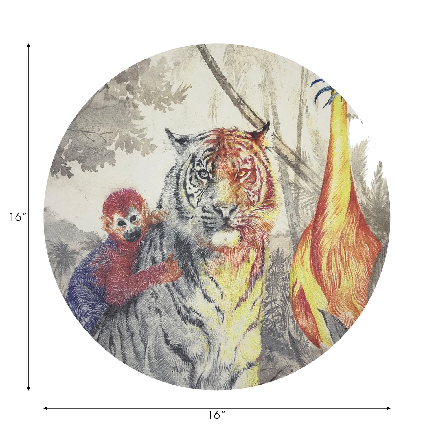 Arcadia Tiger 16" Round Pebble Placemats, Set of 4 - nicolettemayer.com
