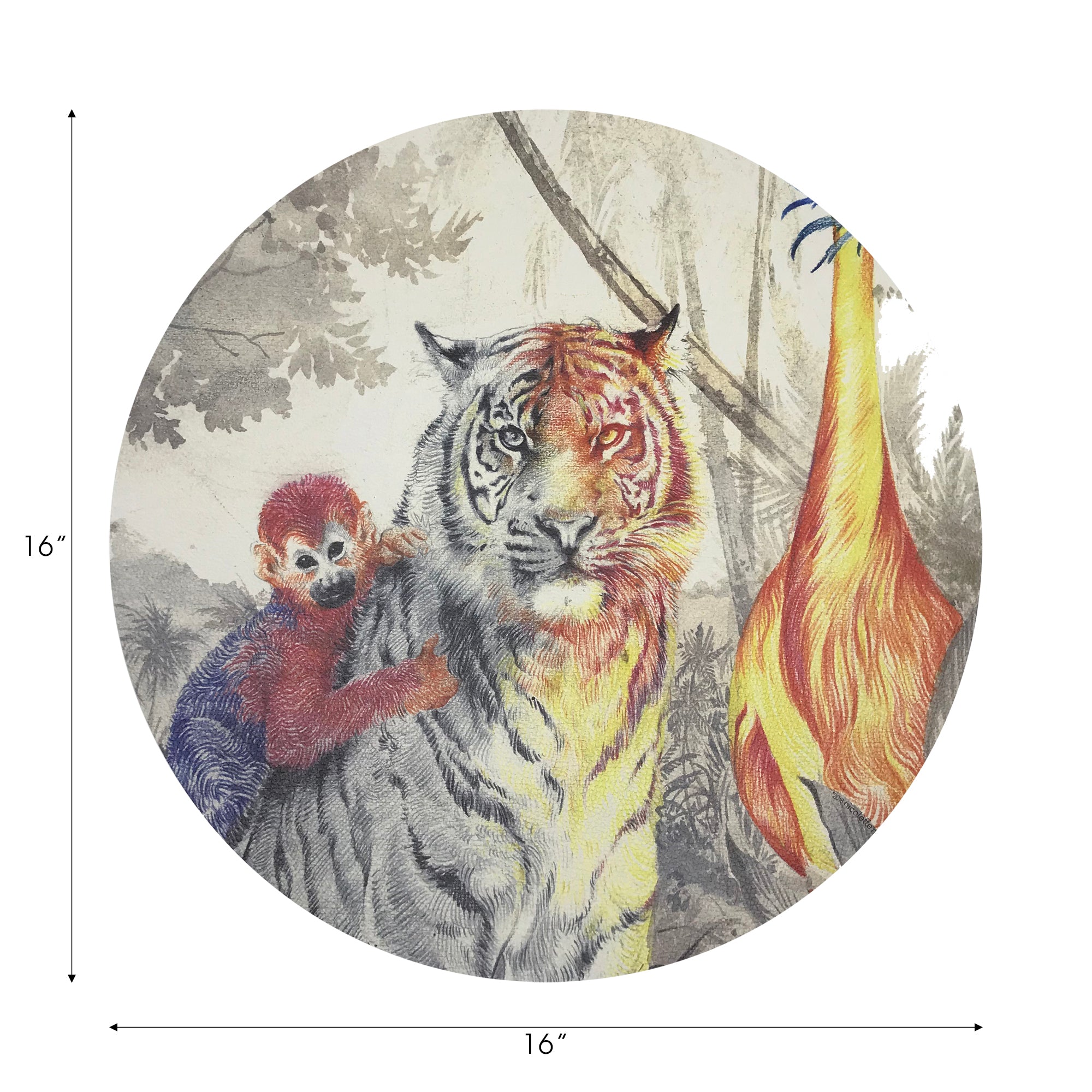 Arcadia Tiger 16" Round Pebble Placemats, Set of 4 - nicolettemayer.com