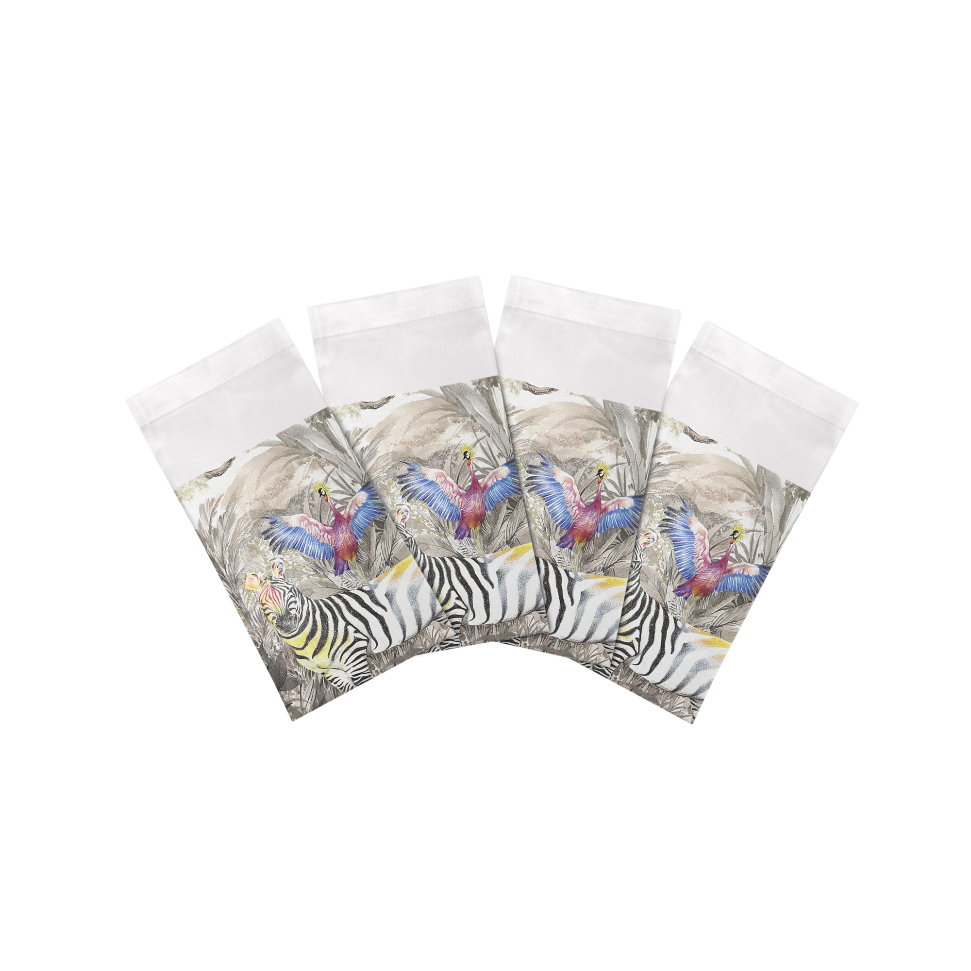 Arcadia Zebra Cotton Sateen Dinner Napkins