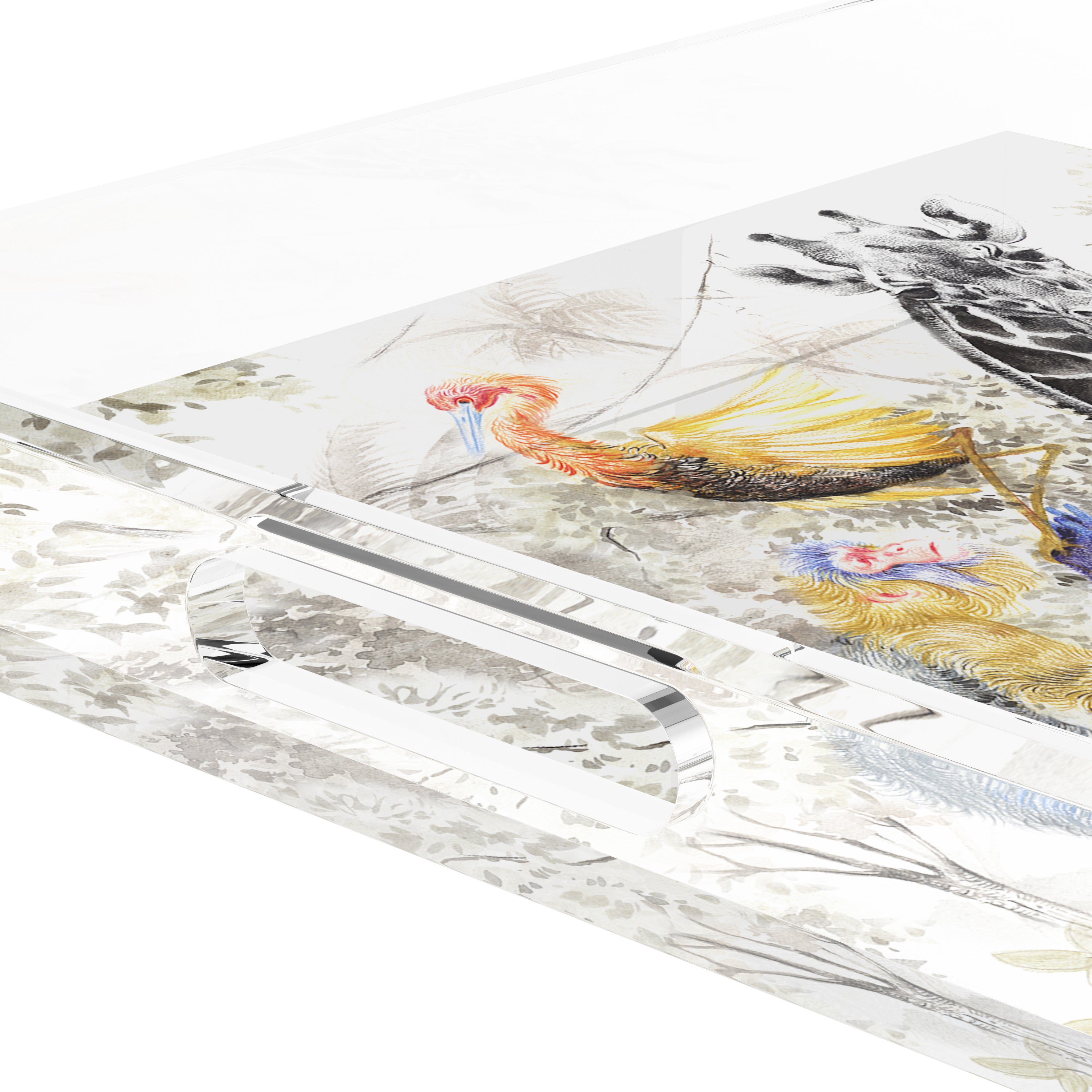 Arcadia Giraffe 18X18 Acrylic Tray - nicolettemayer.com