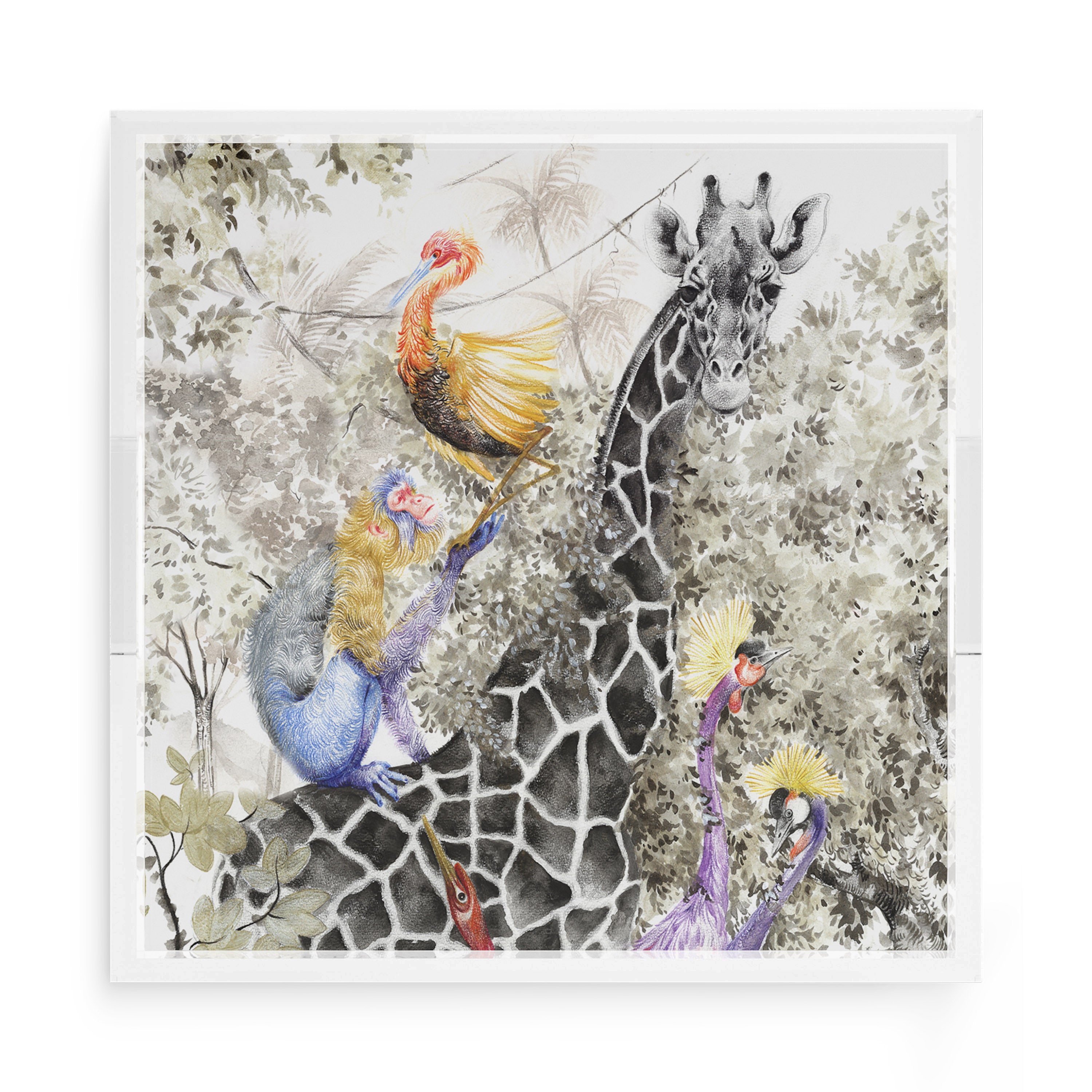 Arcadia Giraffe 15X15 Acrylic Tray - nicolettemayer.com